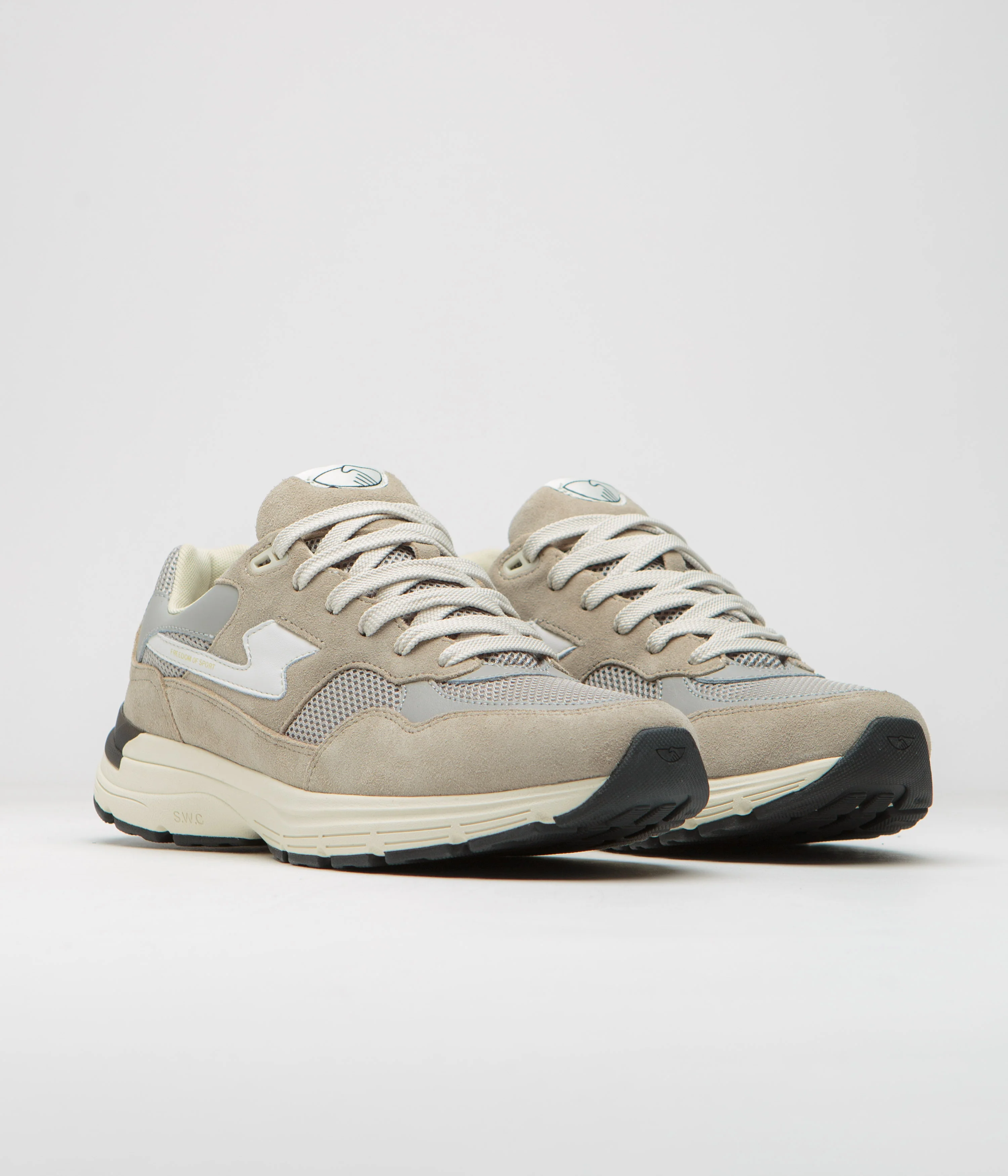 Stepney Workers Club Amiel S-Strike Suede Shoes - Light Grey - Image 2