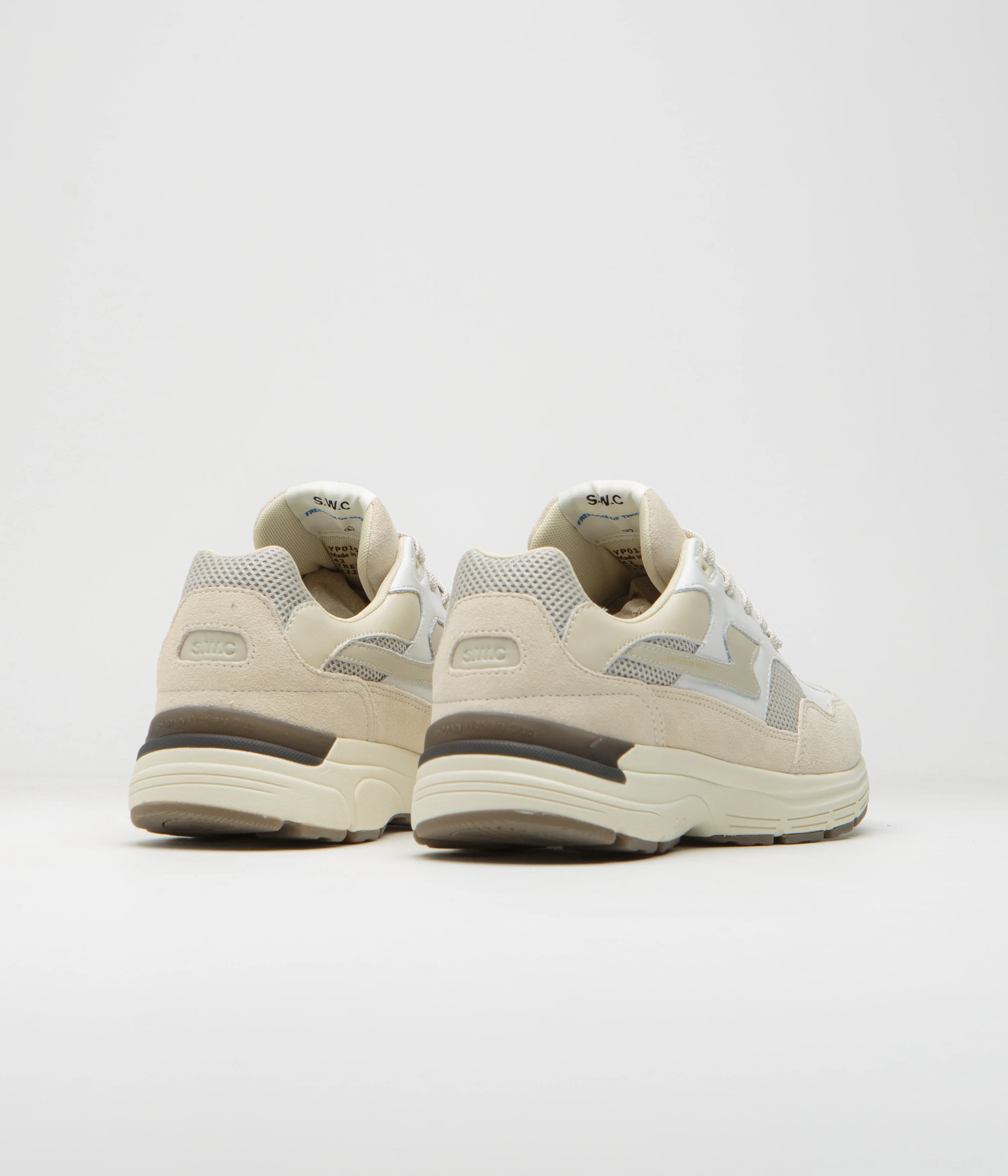 Stepney Workers Club Amiel S-Strike Suede Shoes - White Ecru - Image 4