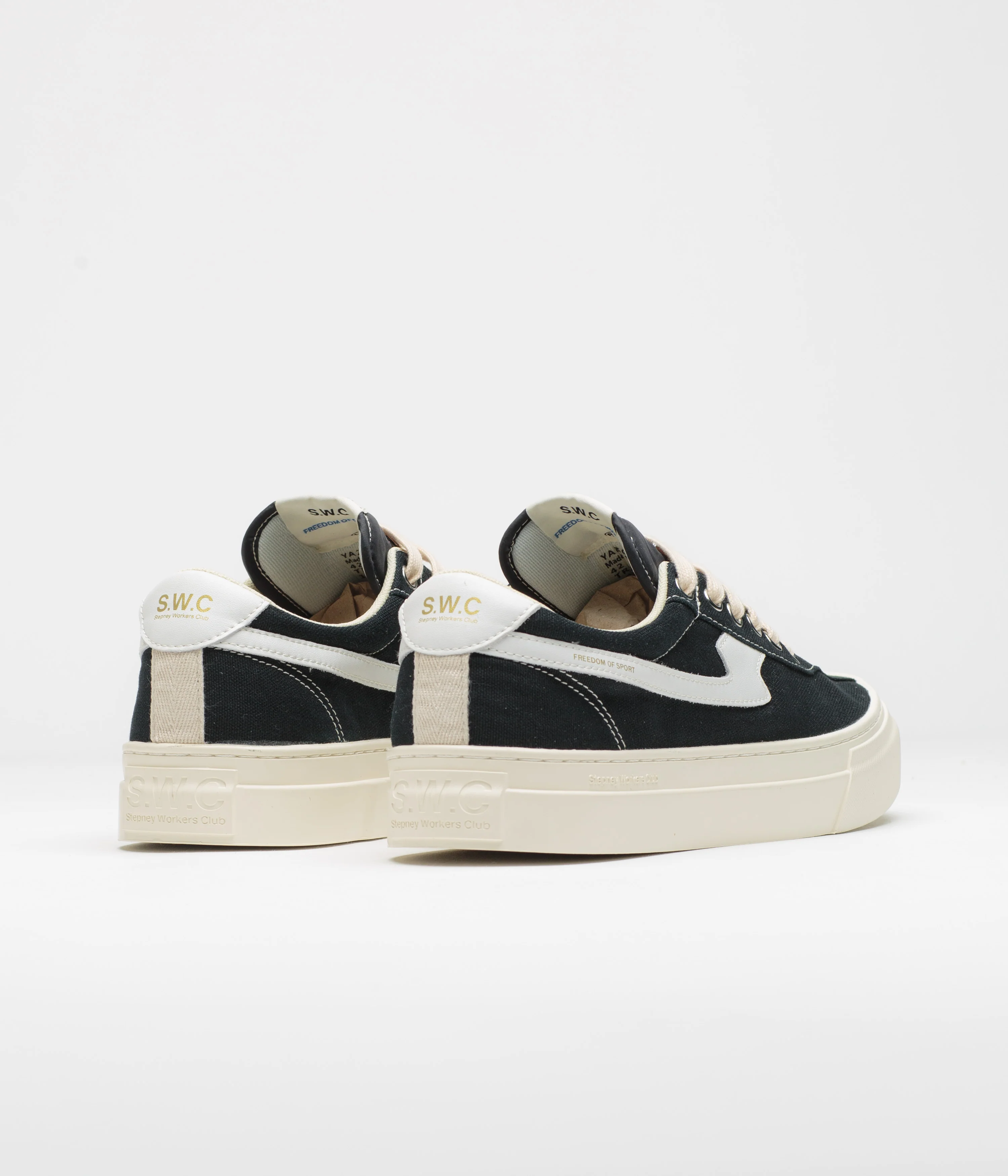 Stepney Workers Club Dellow Canvas S-Strike Cup Shoes - Black / White - Image 4