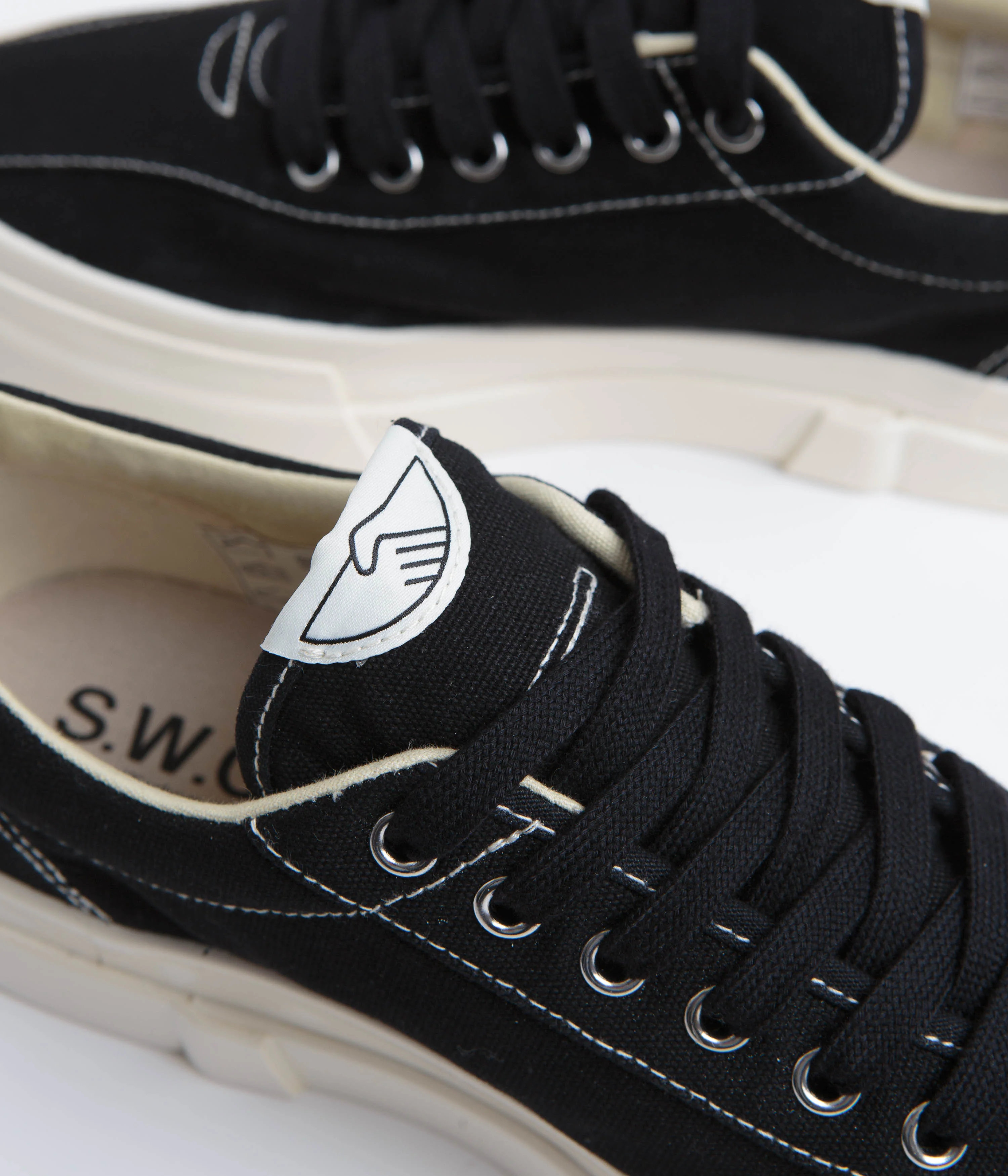 Stepney Workers Club Dellow Canvas Shoes - Black - Image 3