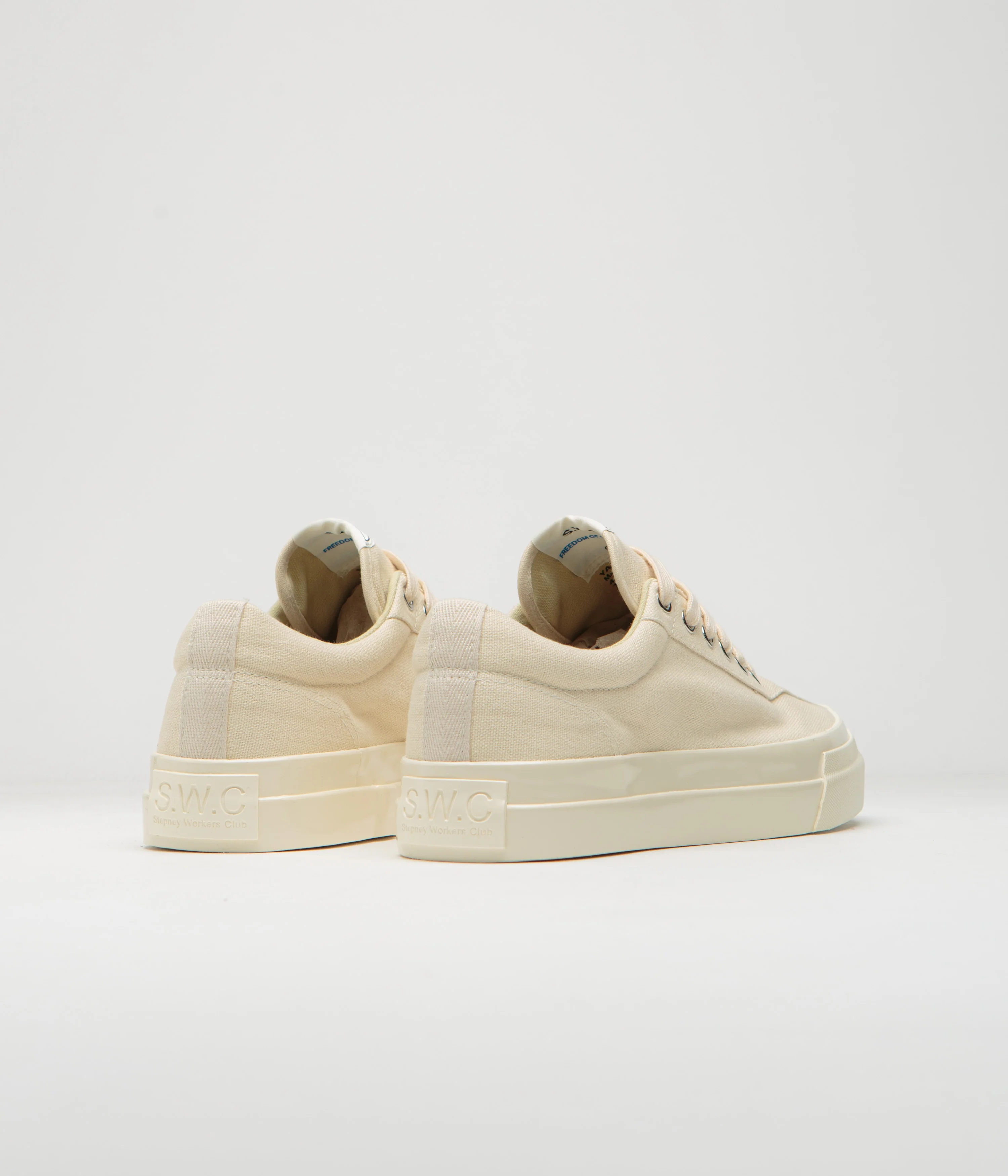 Stepney Workers Club Dellow Canvas Shoes - Raw Ecru - Image 4