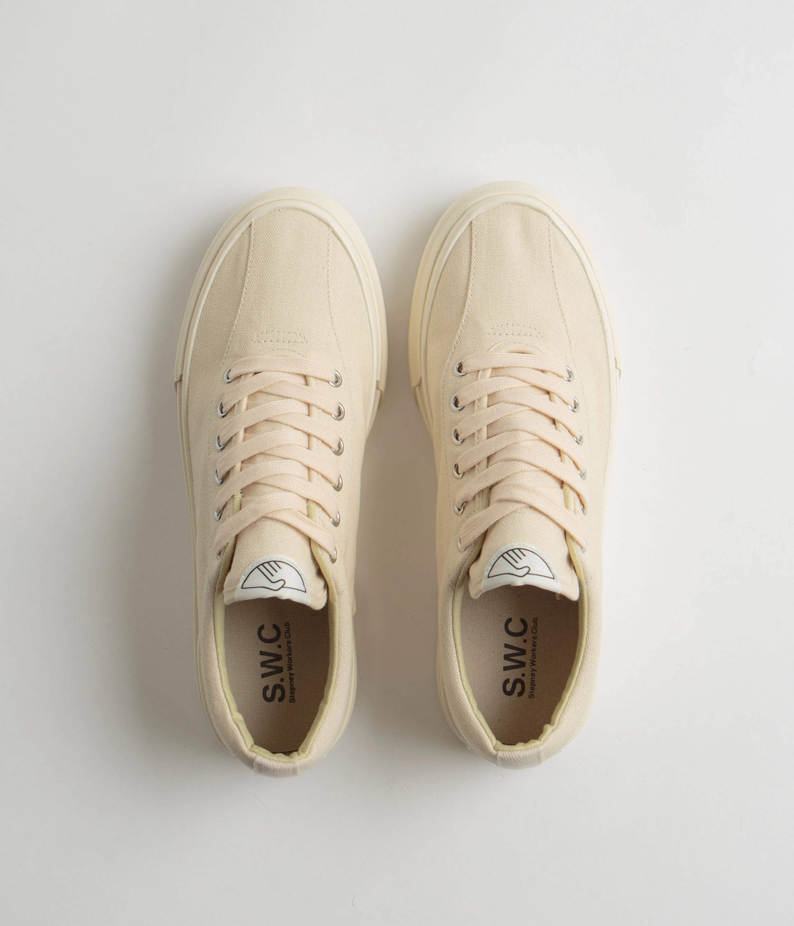 Stepney Workers Club Dellow Canvas Shoes - Raw Ecru - Image 7