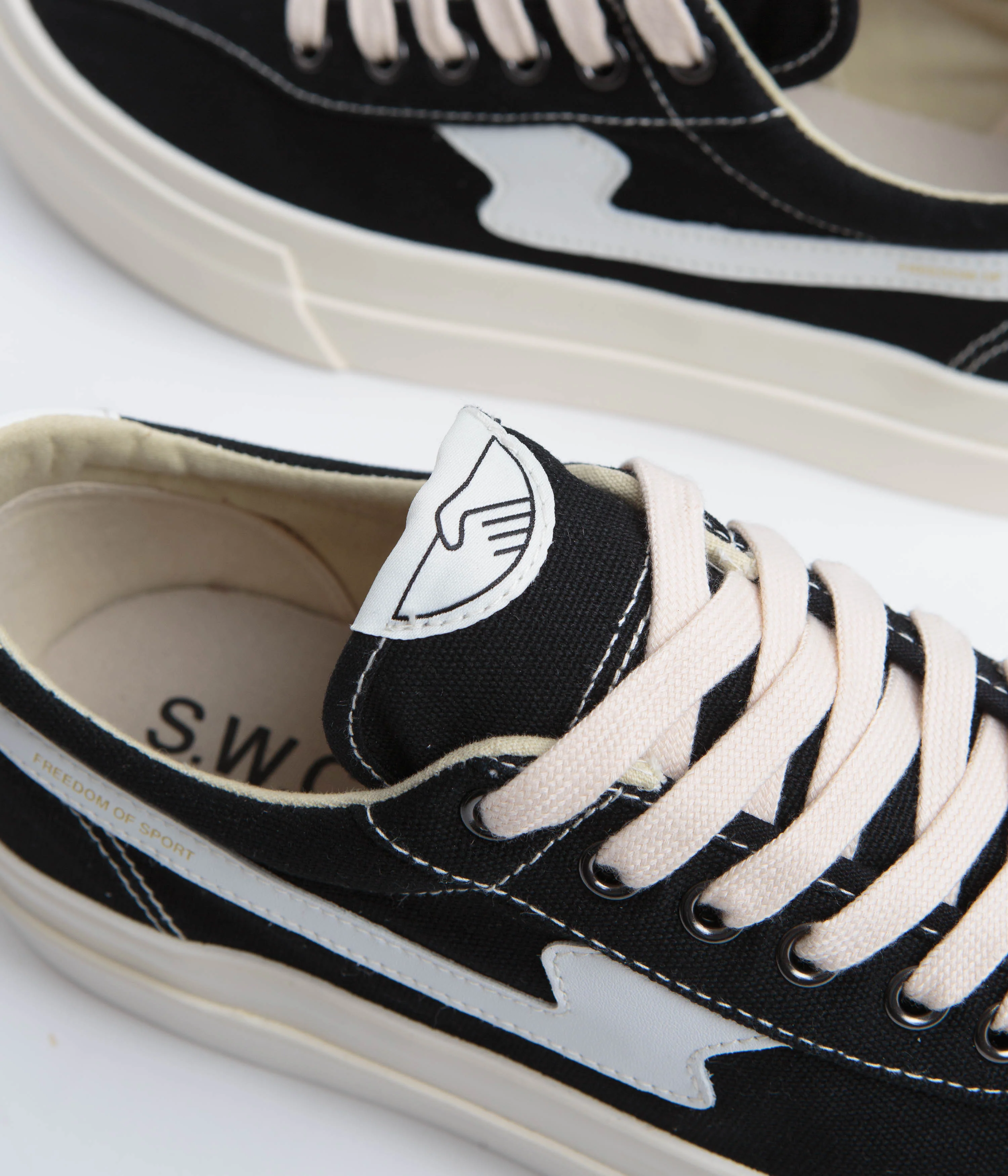 Stepney Workers Club Dellow S-Strike Canvas Shoes - Black / White - Image 3