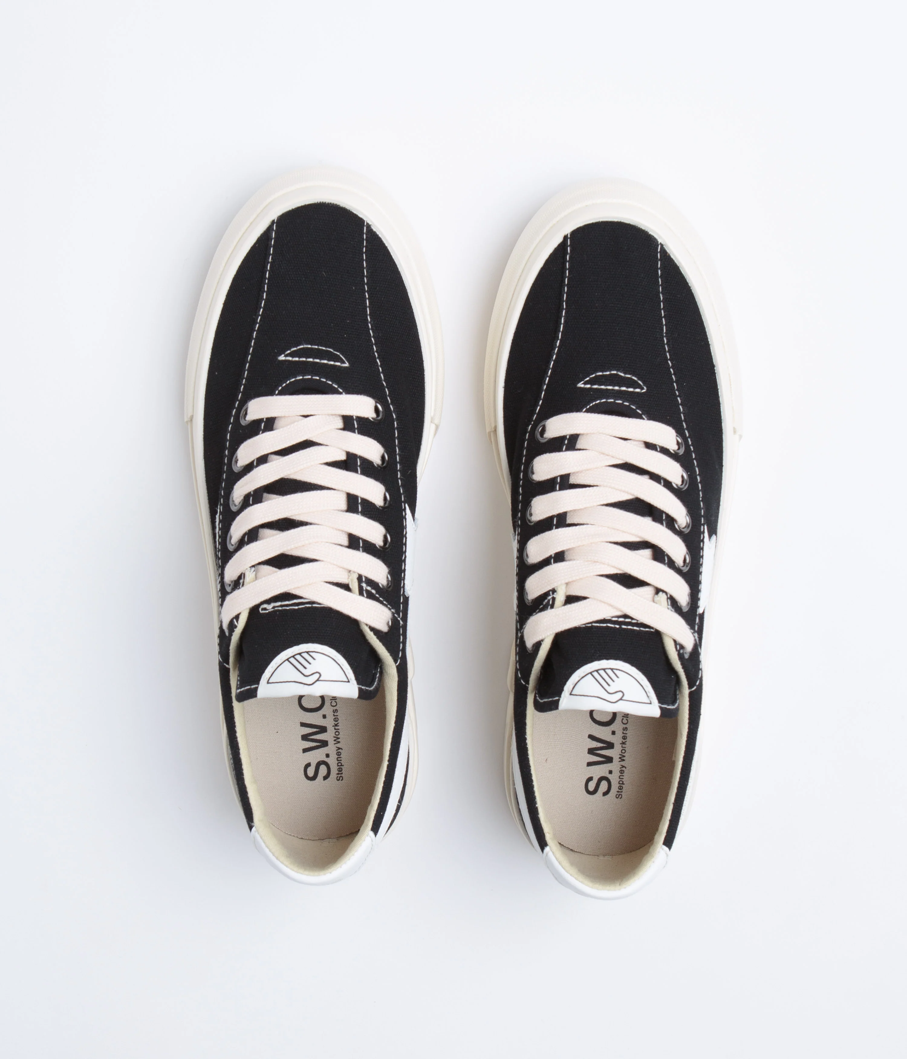 Stepney Workers Club Dellow S-Strike Canvas Shoes - Black / White - Image 7
