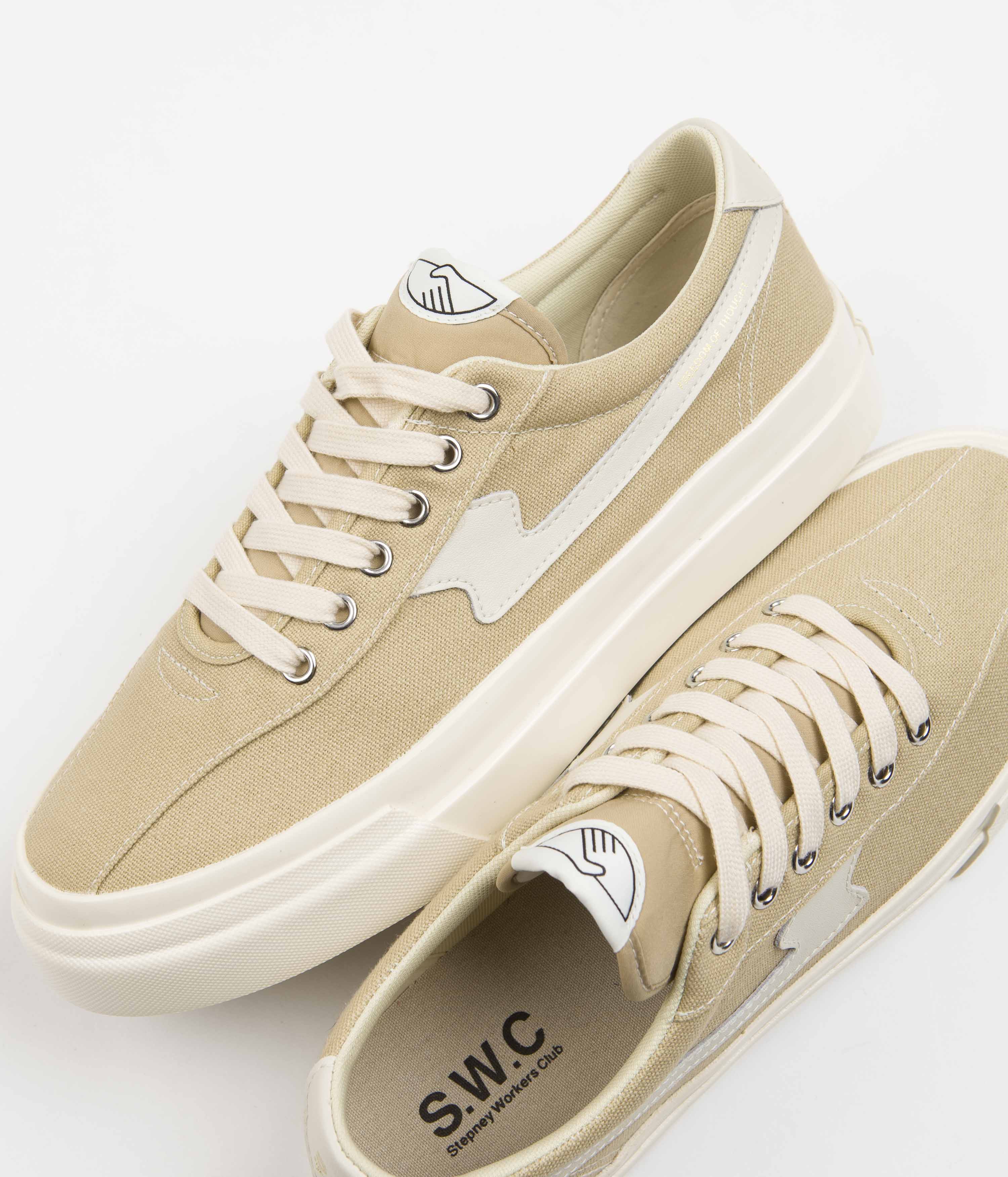 Stepney Workers Club Dellow S-Strike Canvas Shoes - Sand / Ecru - Image 3