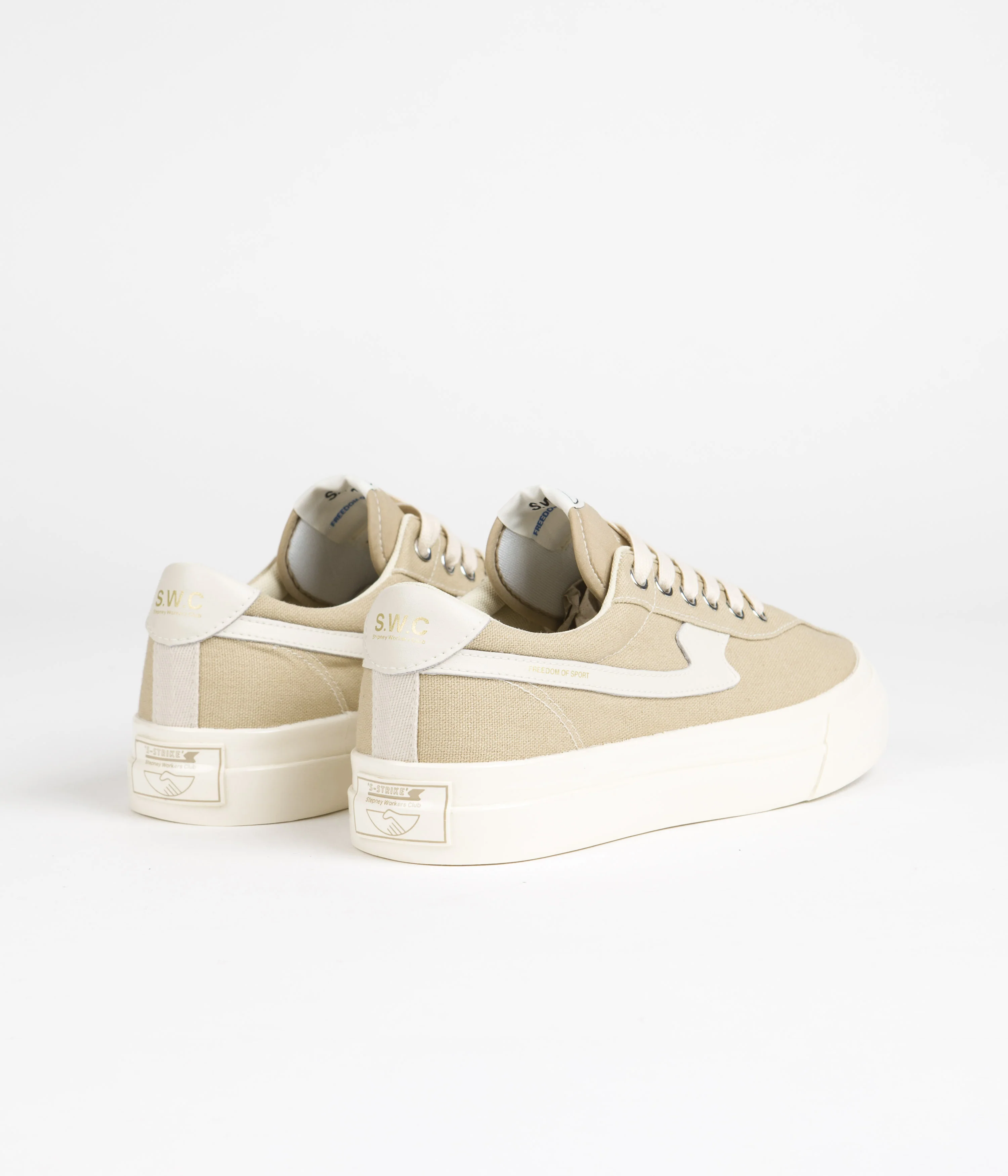 Stepney Workers Club Dellow S-Strike Canvas Shoes - Sand / Ecru - Image 4