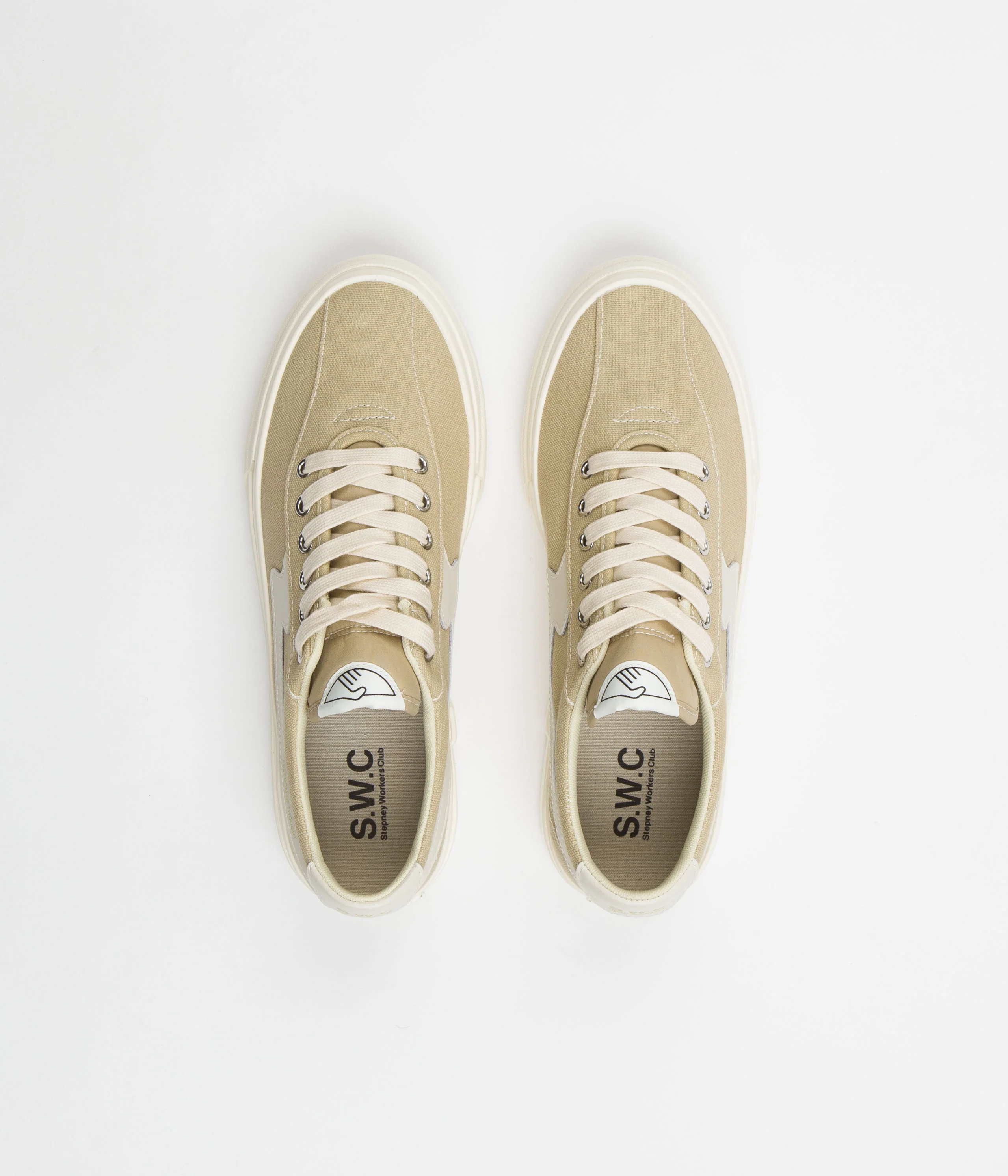 Stepney Workers Club Dellow S-Strike Canvas Shoes - Sand / Ecru - Image 7