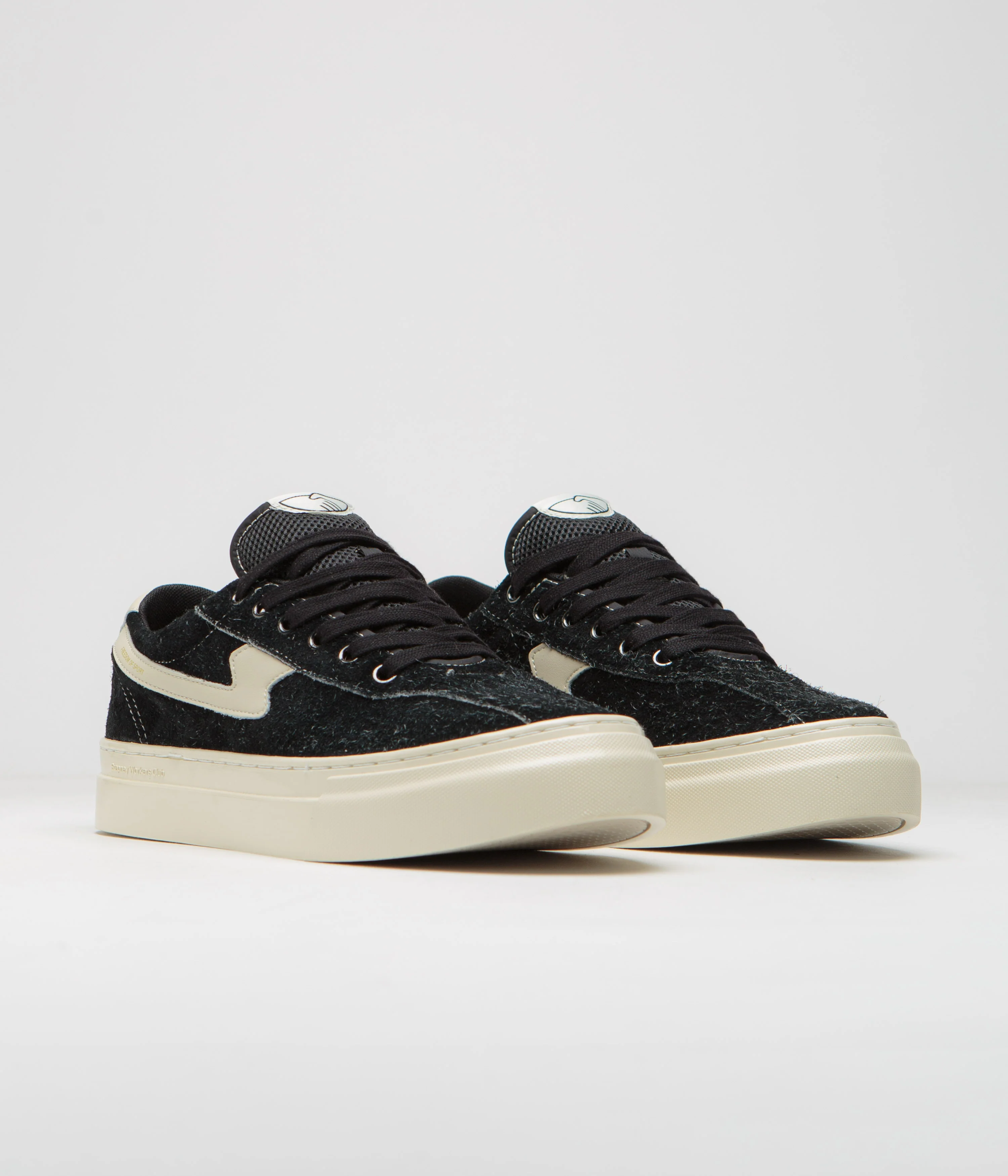 Stepney Workers Club Dellow S-Strike Cup Raw Suede Shoes - Black - Image 2