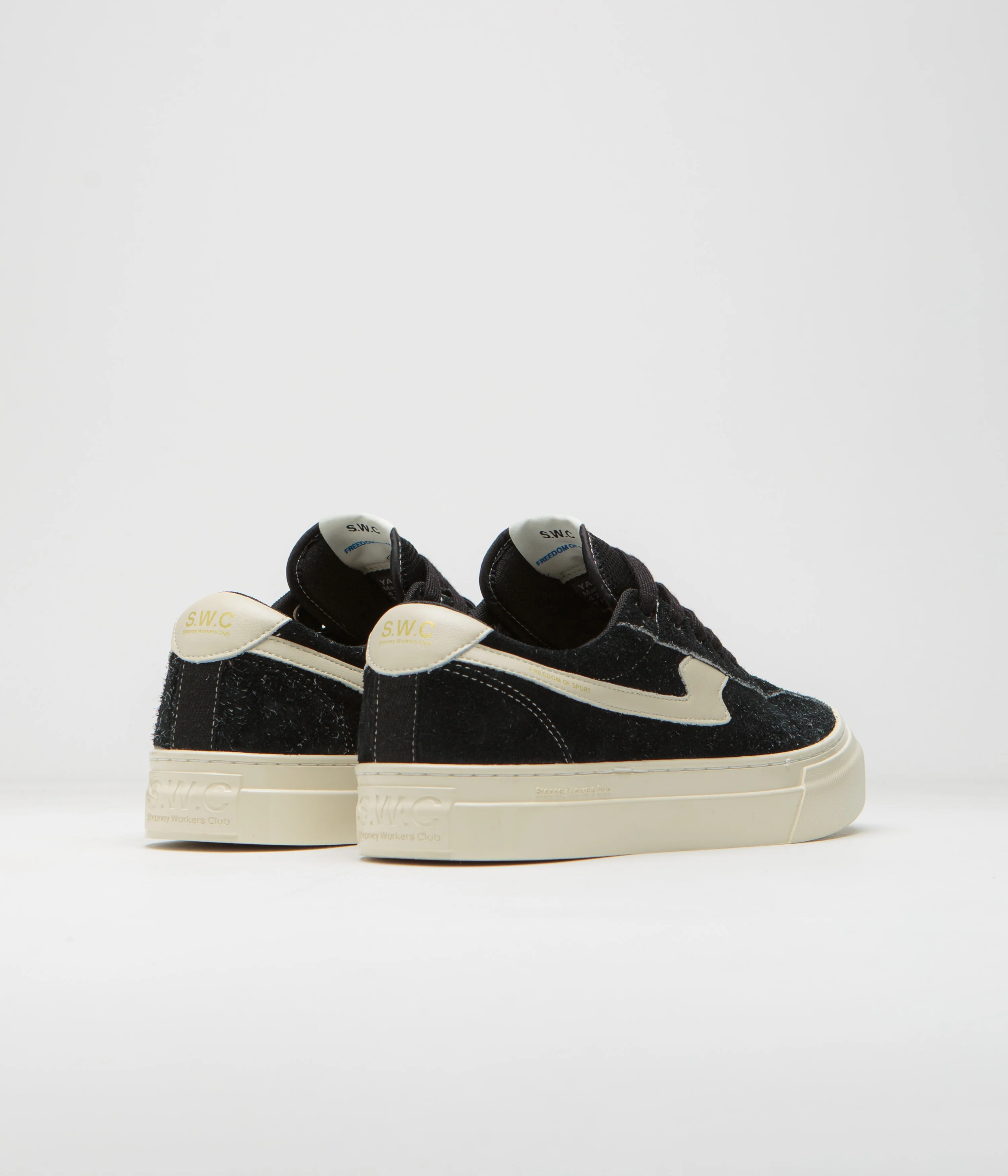 Stepney Workers Club Dellow S-Strike Cup Raw Suede Shoes - Black - Image 4