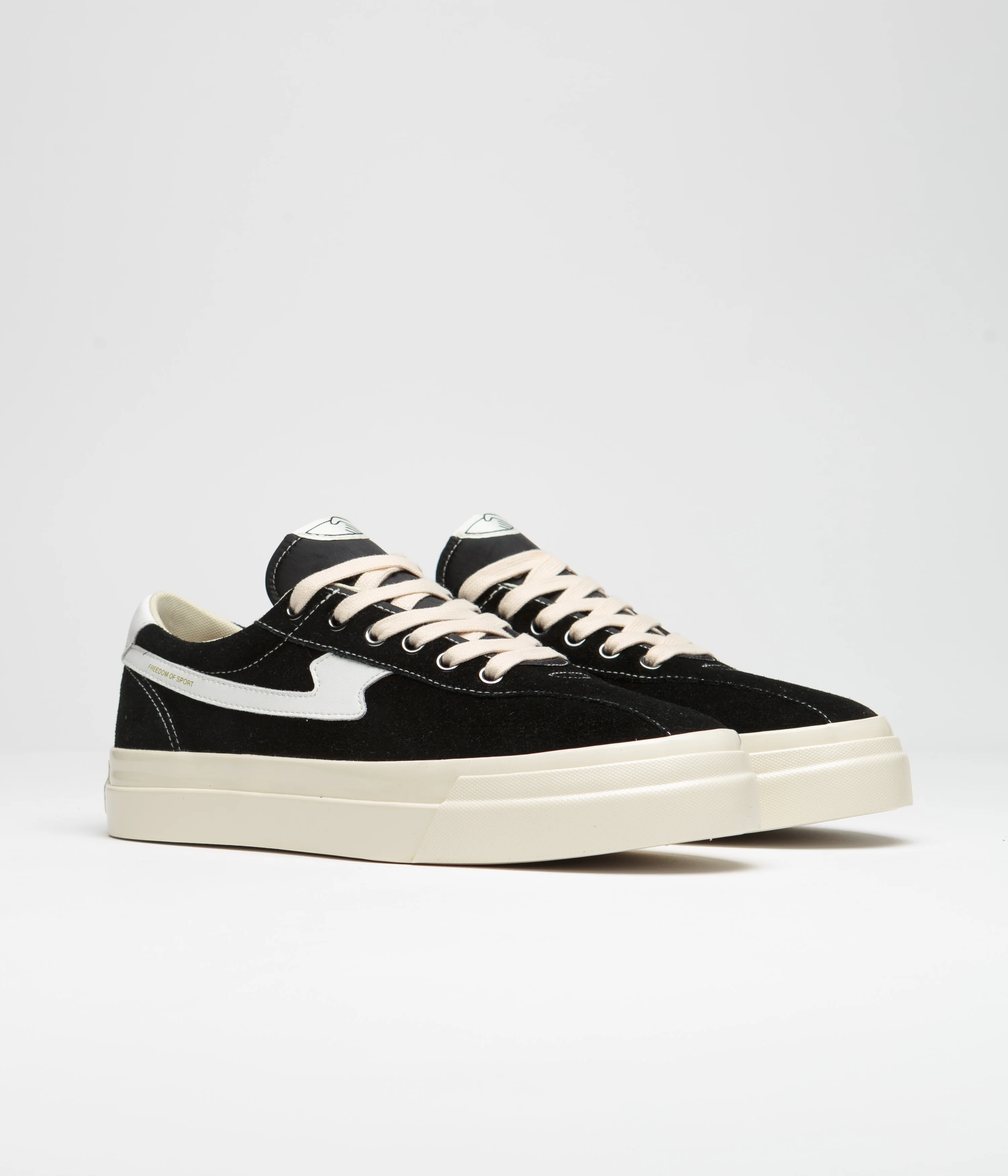 Stepney Workers Club Dellow S-Strike Suede Shoes - Black / White - Image 2