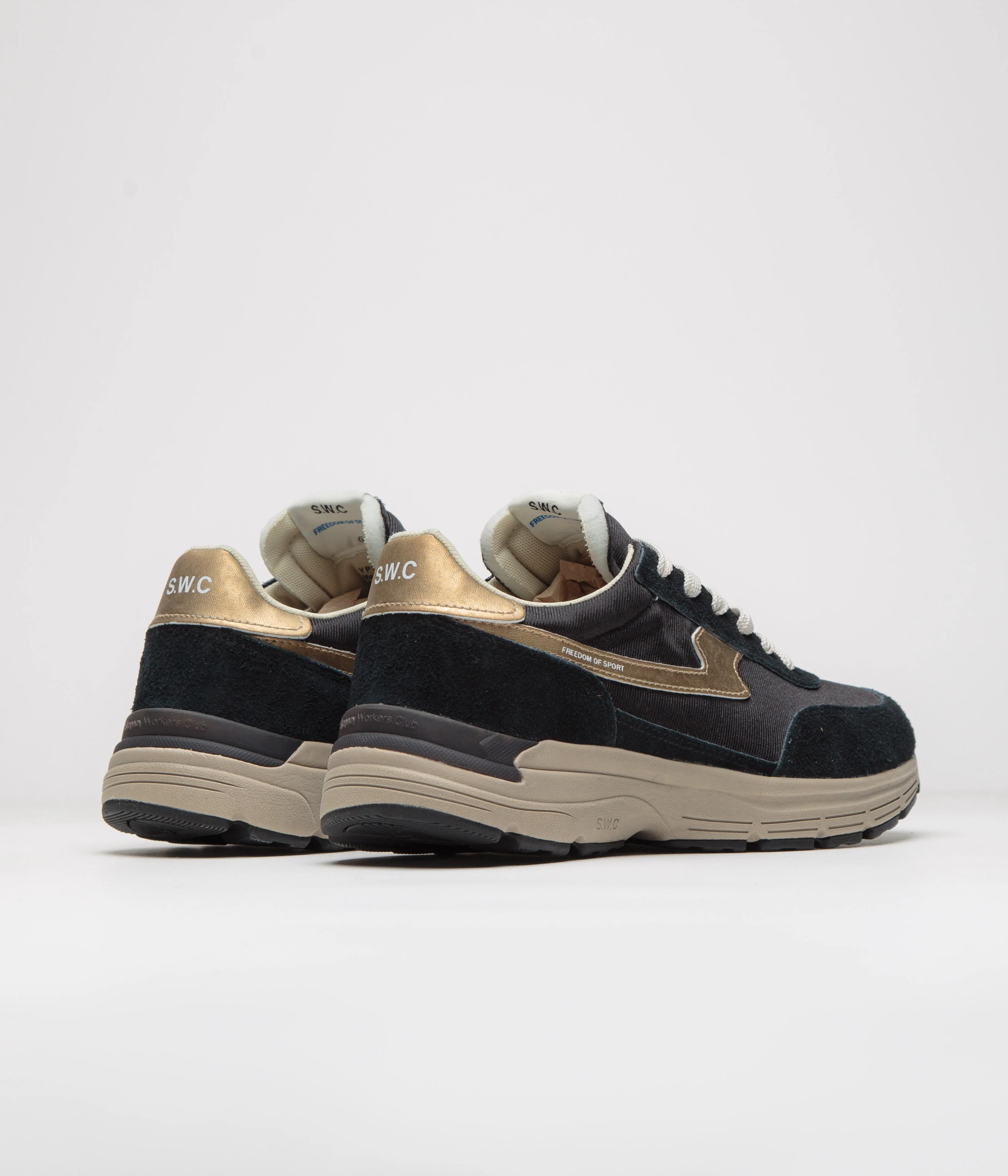 Stepney Workers Club Osier S-Strike Geo-Merged Shoes - Black / Gold - Image 4
