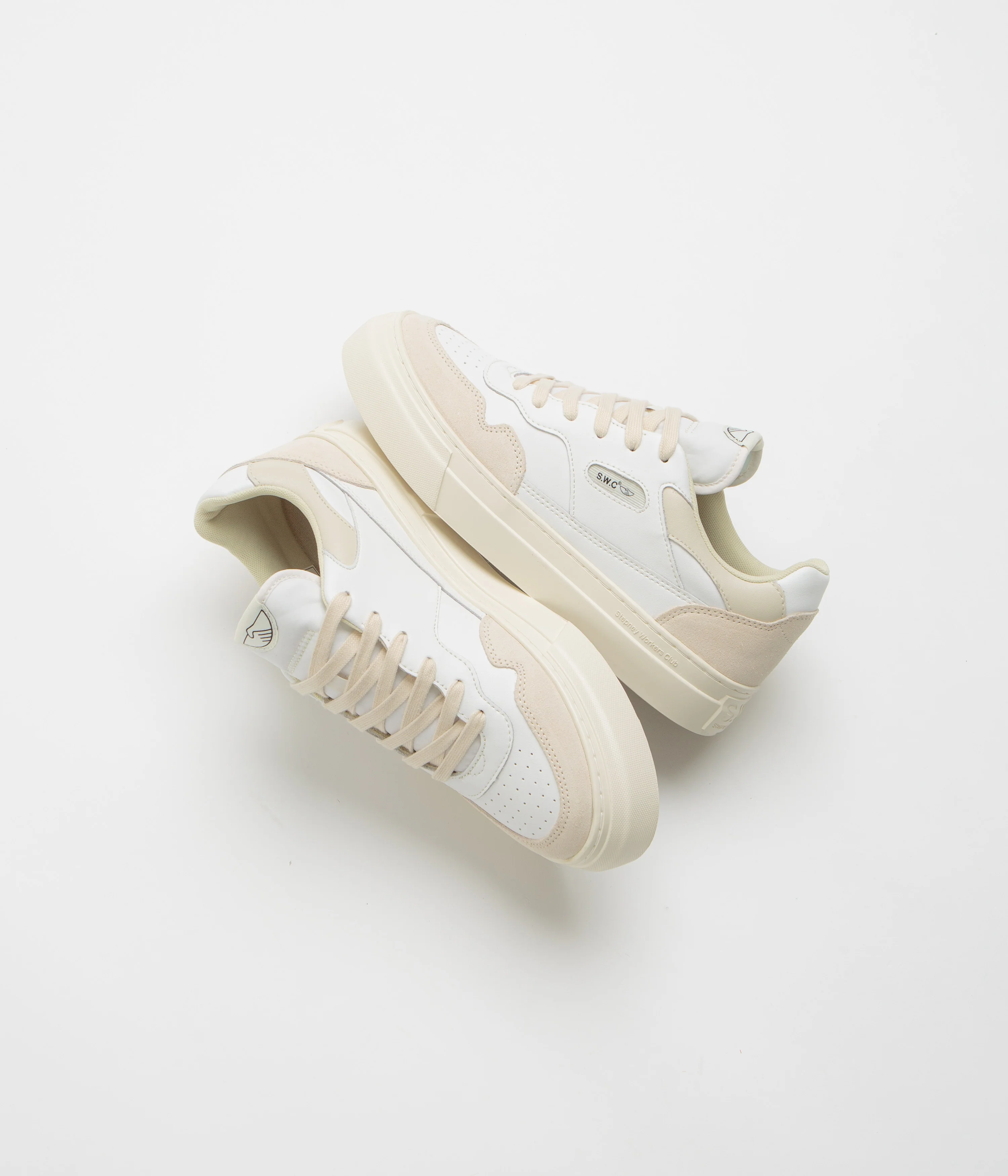 Stepney Workers Club Pearl Leather Shoes - Spring White - Image 2