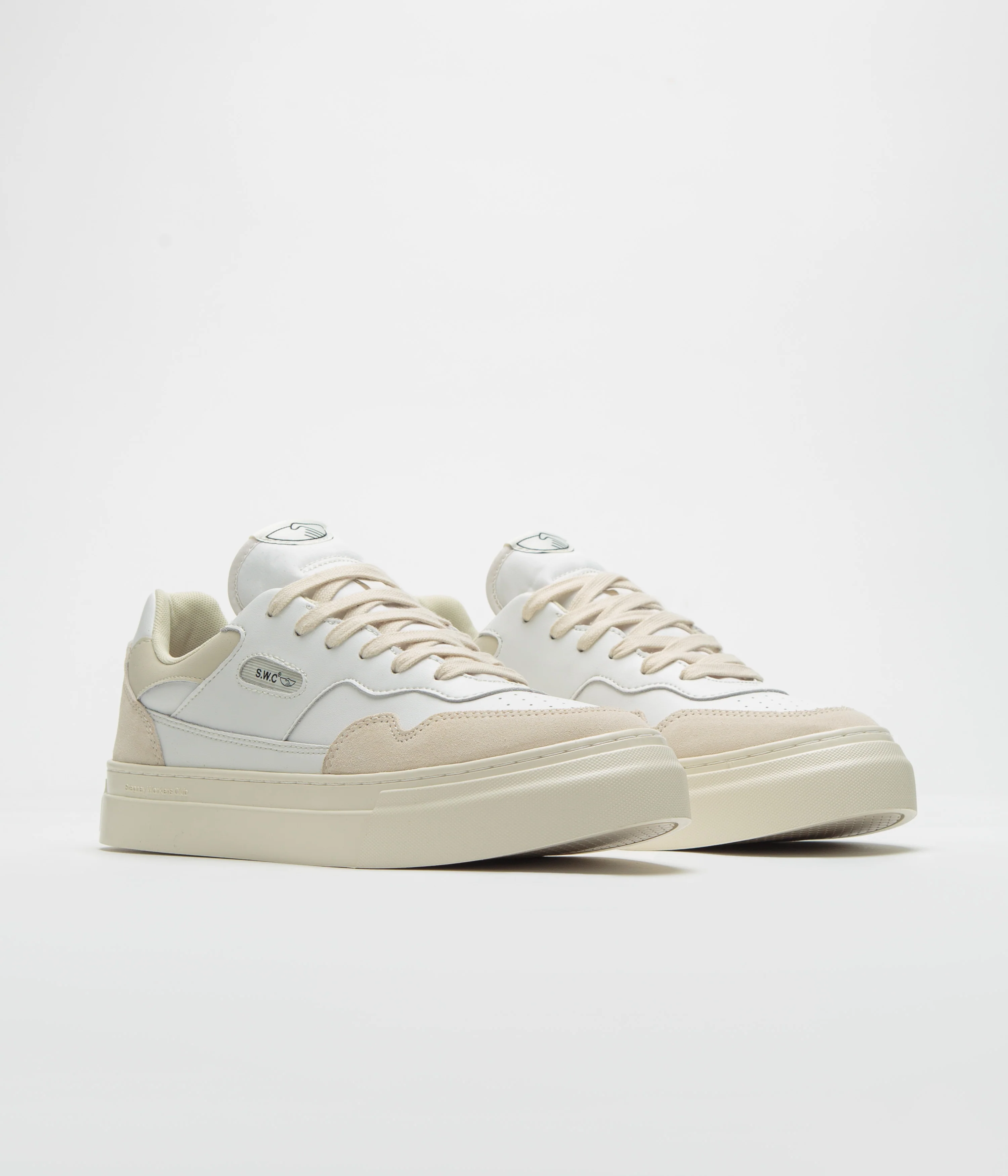 Stepney Workers Club Pearl Leather Shoes - Spring White - Image 3