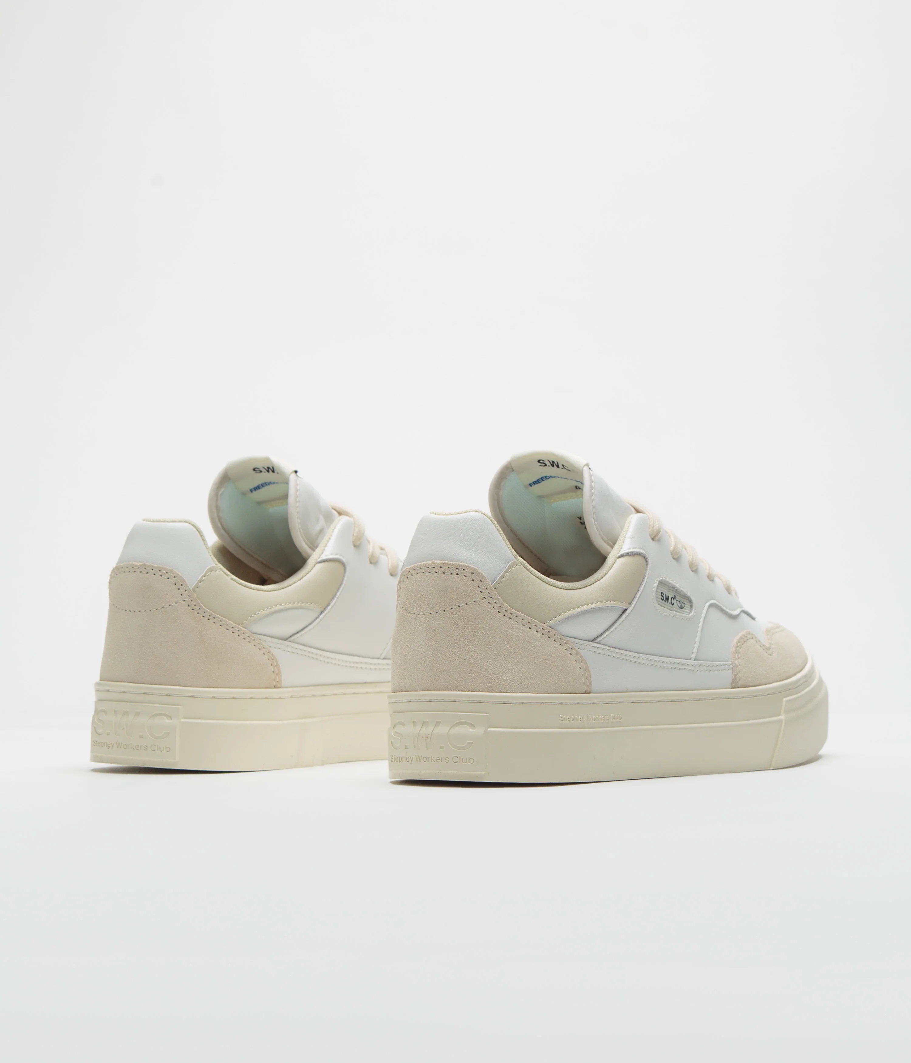 Stepney Workers Club Pearl Leather Shoes - Spring White - Image 4
