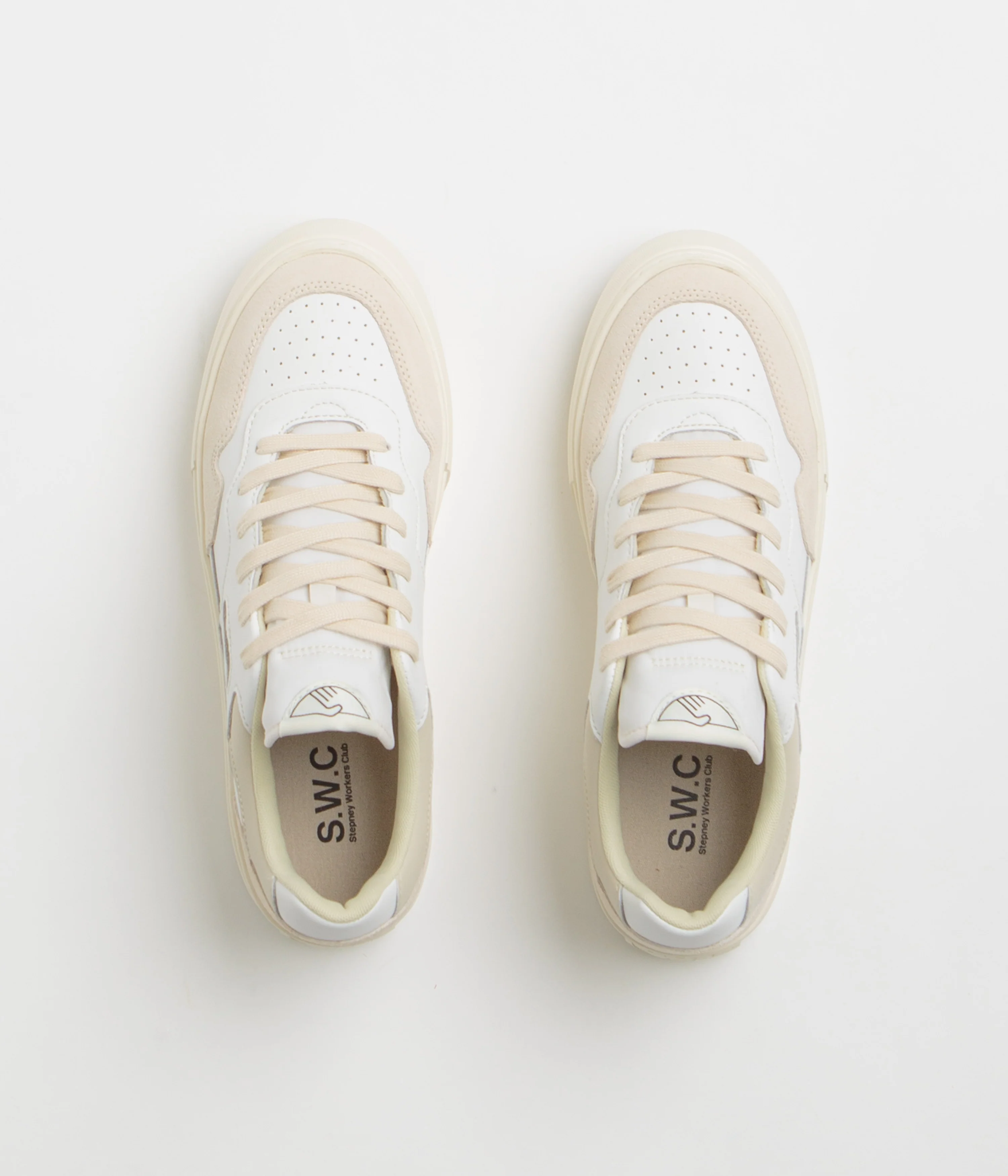 Stepney Workers Club Pearl Leather Shoes - Spring White - Image 7