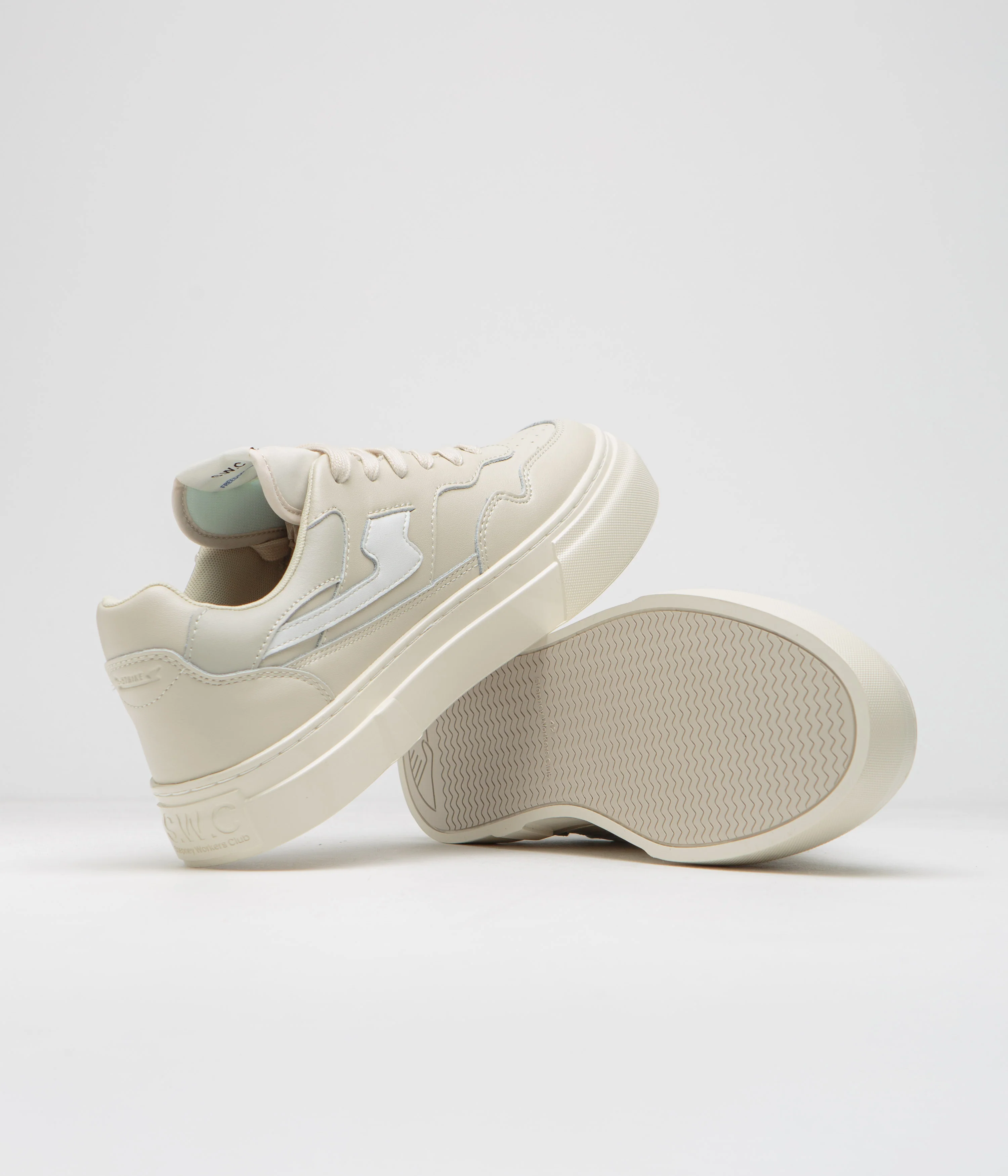 Stepney Workers Club Pearl S-Strike Leather Shoes - Ecru / White - Image 5