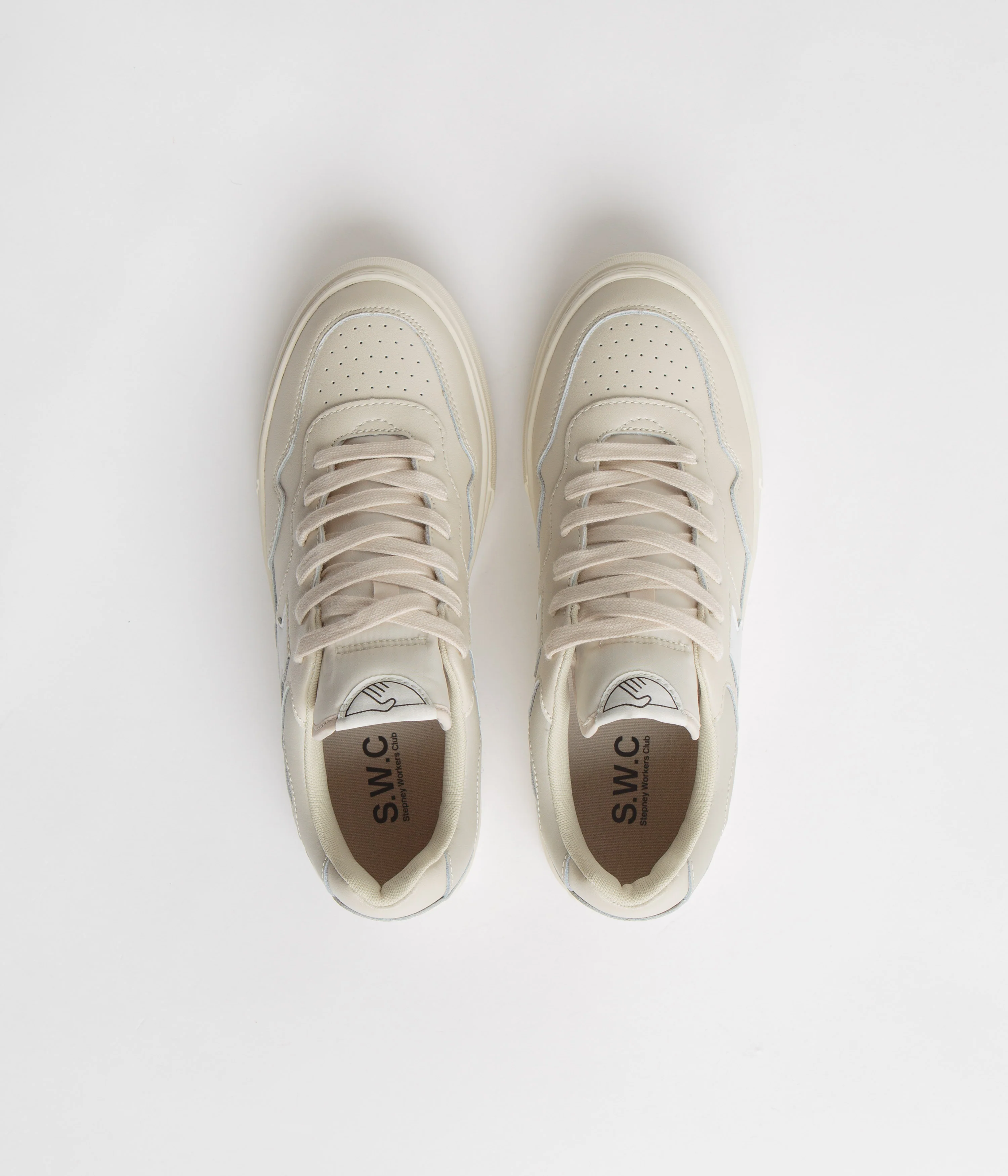 Stepney Workers Club Pearl S-Strike Leather Shoes - Ecru / White - Image 7