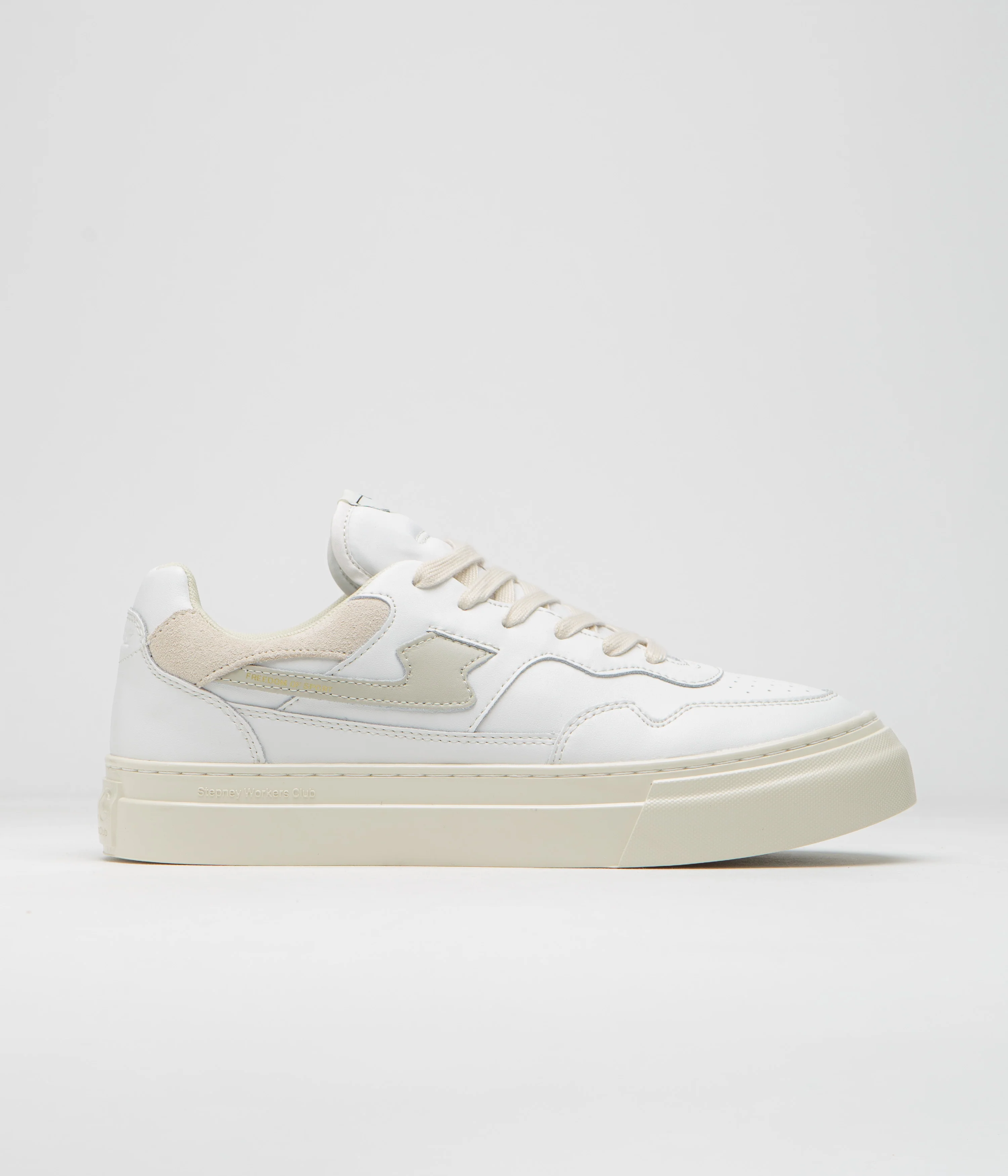 Stepney Workers Club Pearl S-Strike Leather Shoes - White / Putty