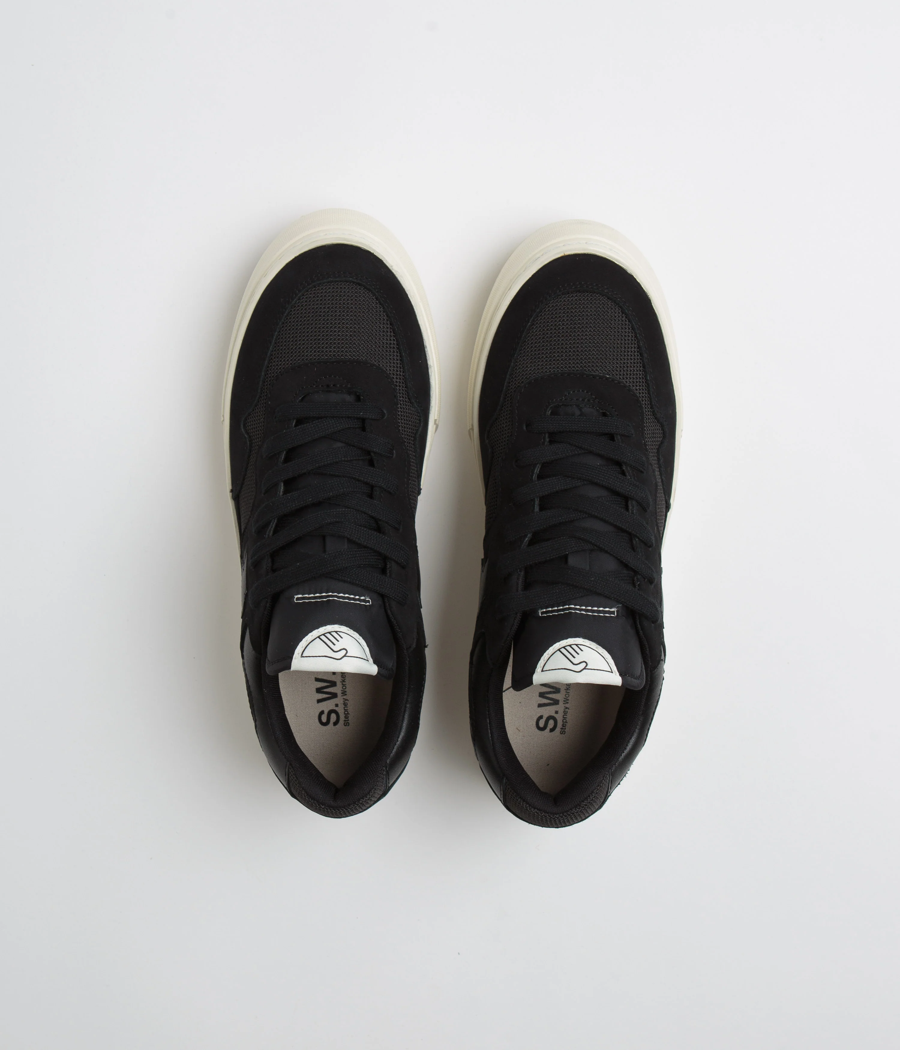 Stepney Workers Club Pearl S-Strike Nubuck Shoes - Black / Black - Image 7