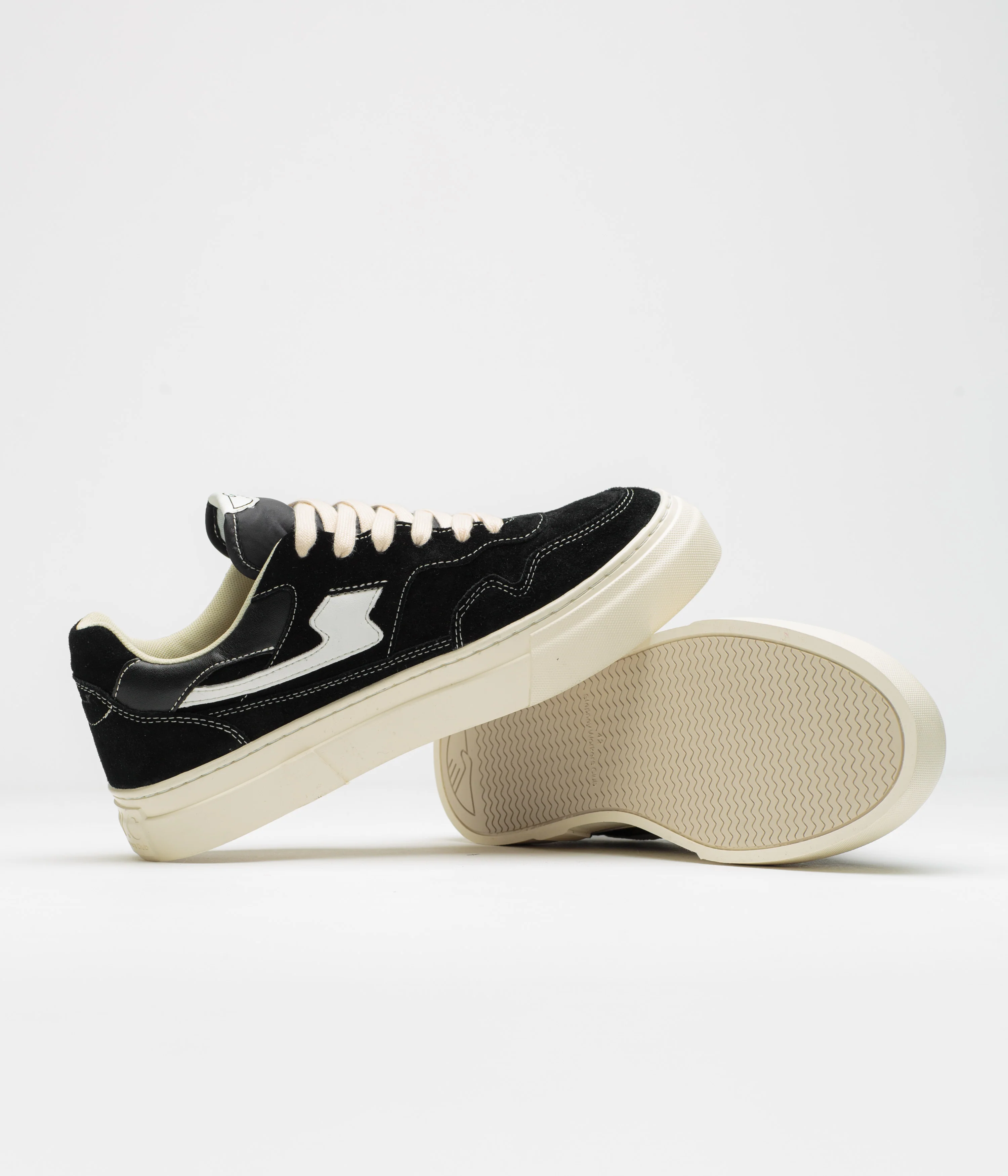 Stepney Workers Club Pearl S-Strike Suede Shoes - Black / White - Image 5
