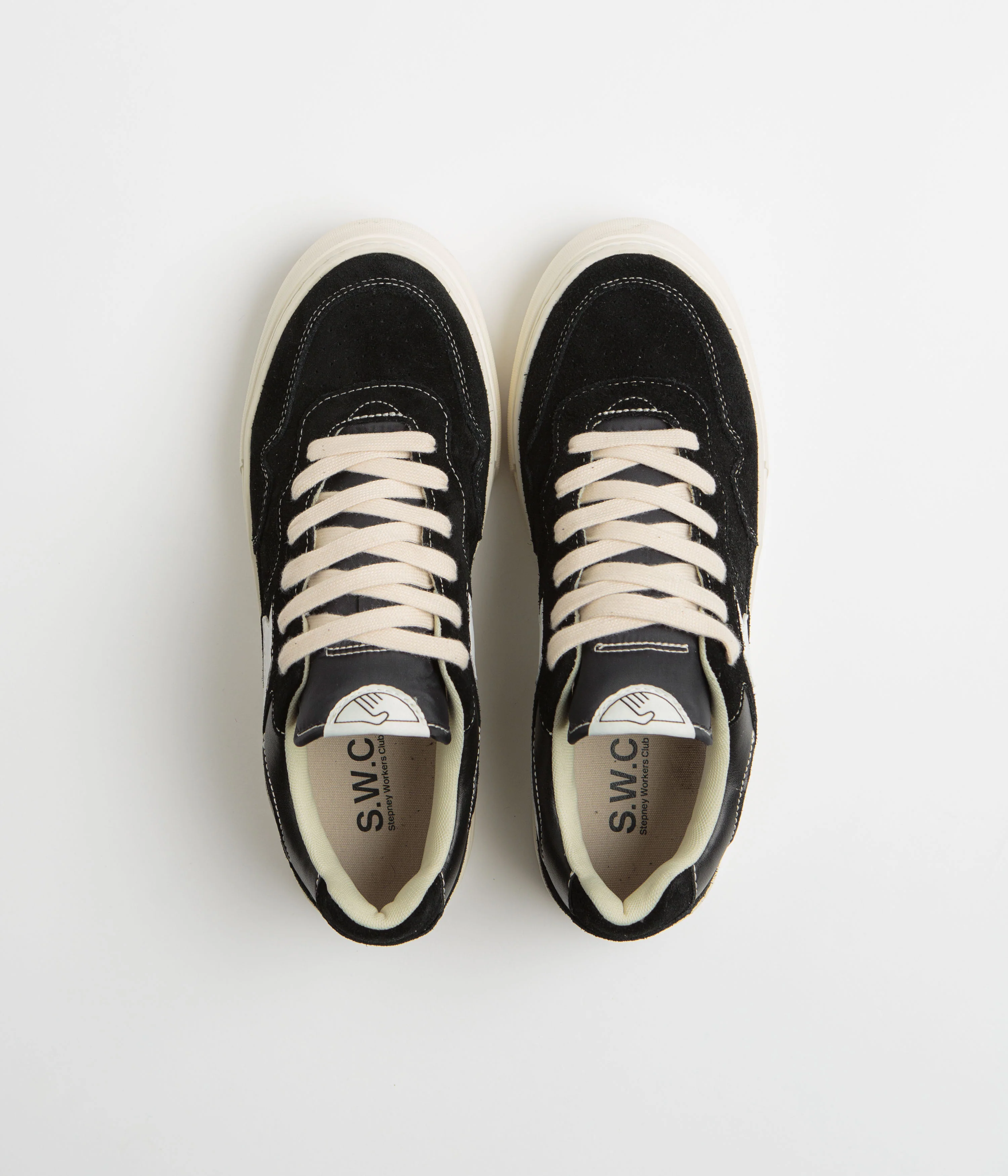 Stepney Workers Club Pearl S-Strike Suede Shoes - Black / White - Image 7