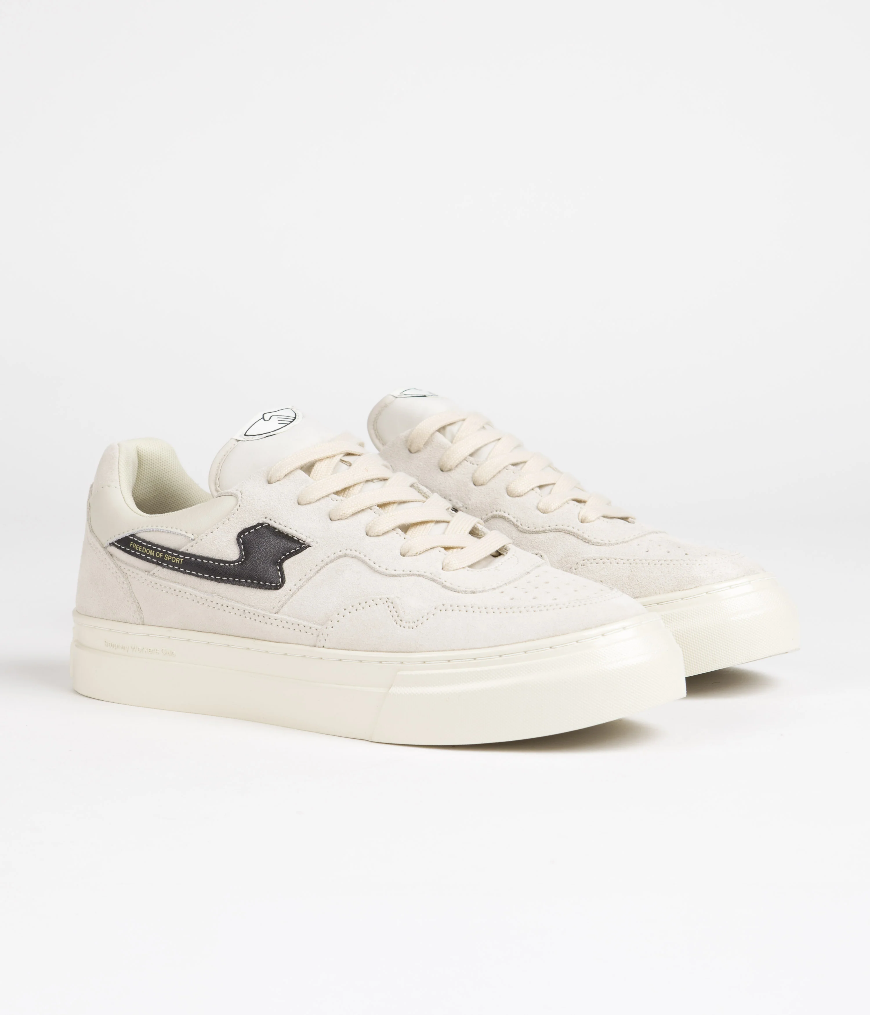 Stepney Workers Club Pearl S-Strike Suede Shoes - Ecru / Black - Image 2