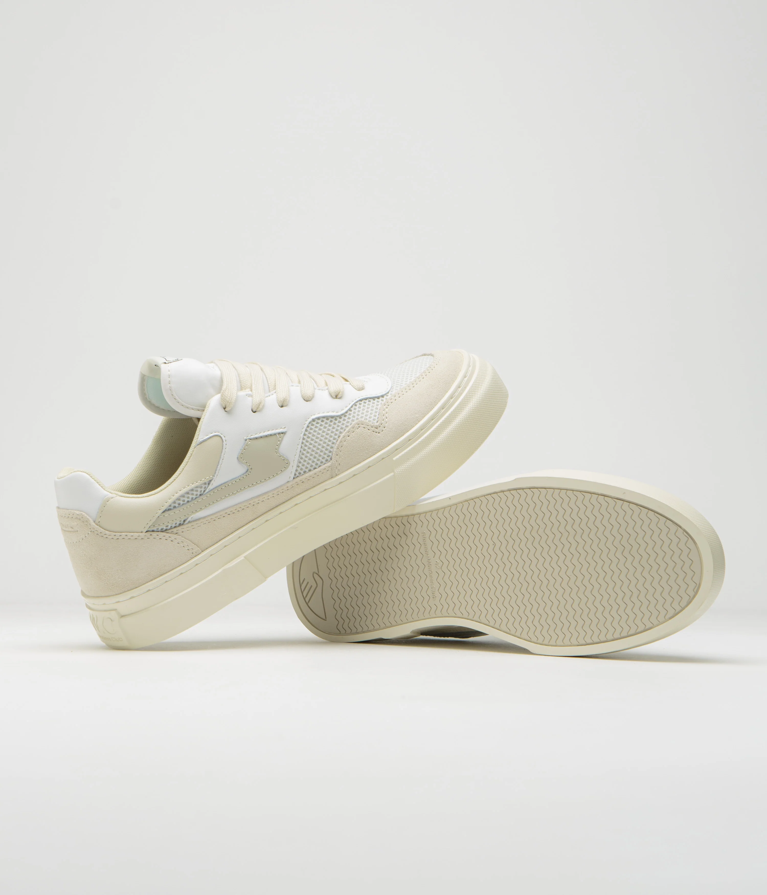 Stepney Workers Club Pearl S-Strike Suede Shoes - Ecru Putty - Image 5