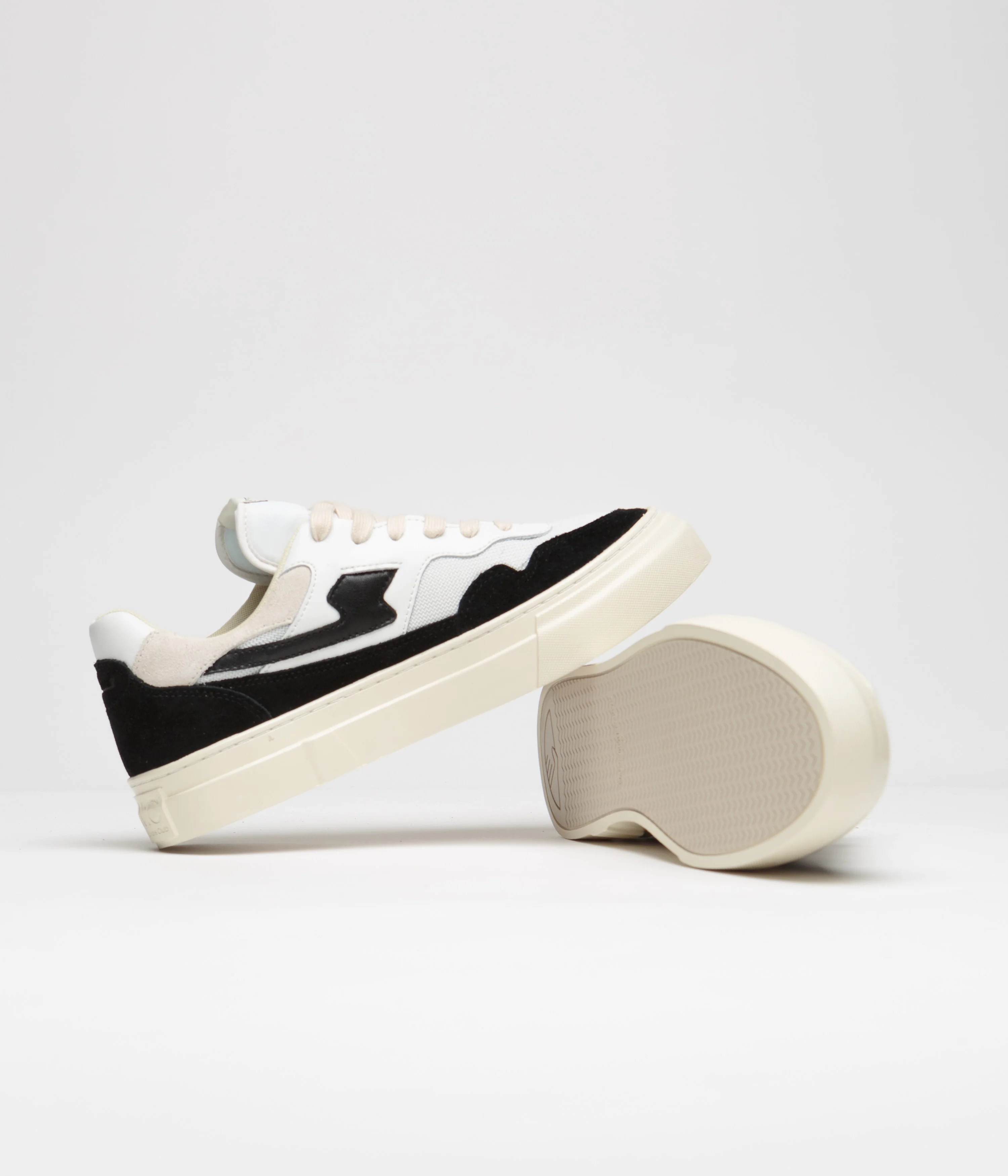 Stepney Workers Club Pearl S-Strike Suede Shoes - White / Black - Image 5