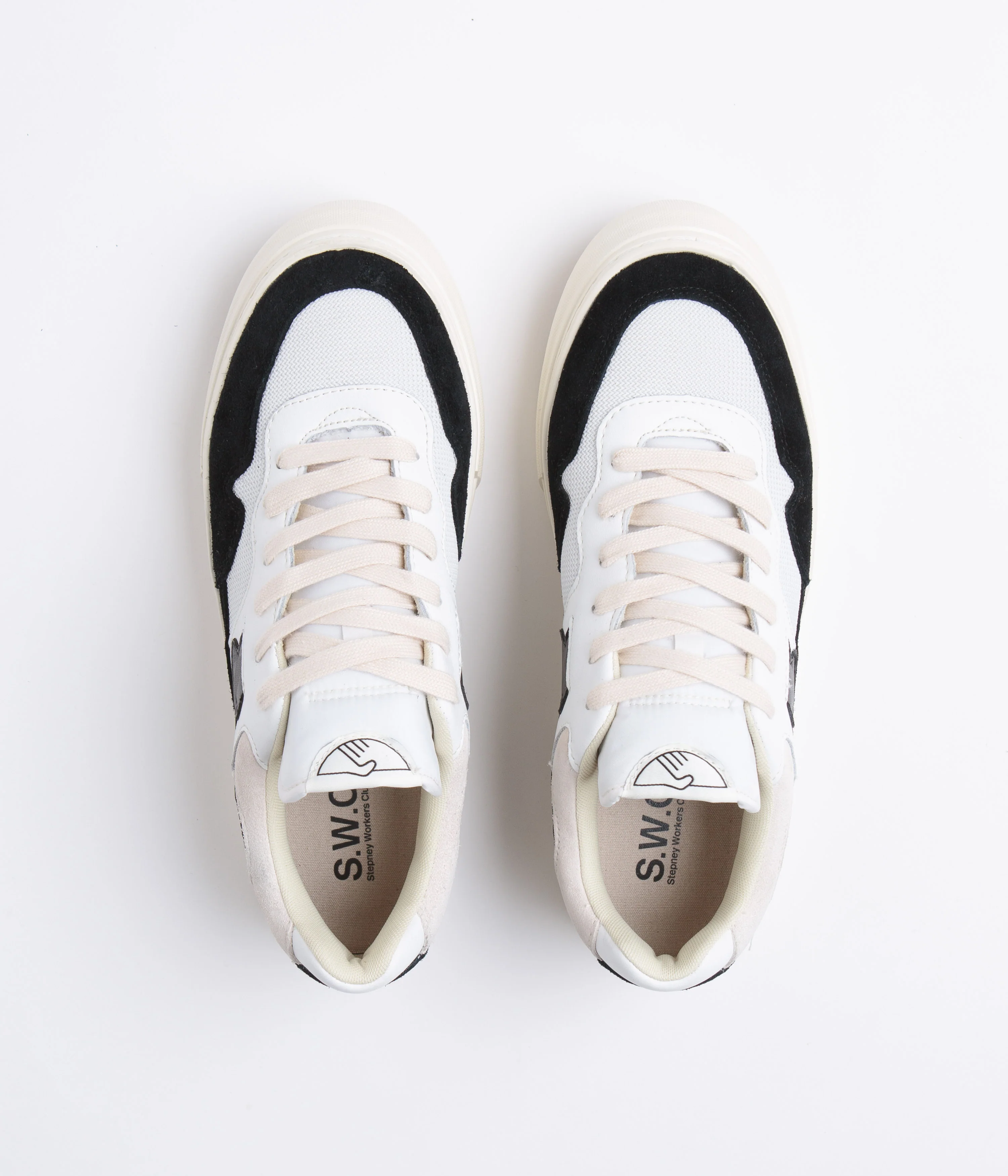 Stepney Workers Club Pearl S-Strike Suede Shoes - White / Black - Image 7