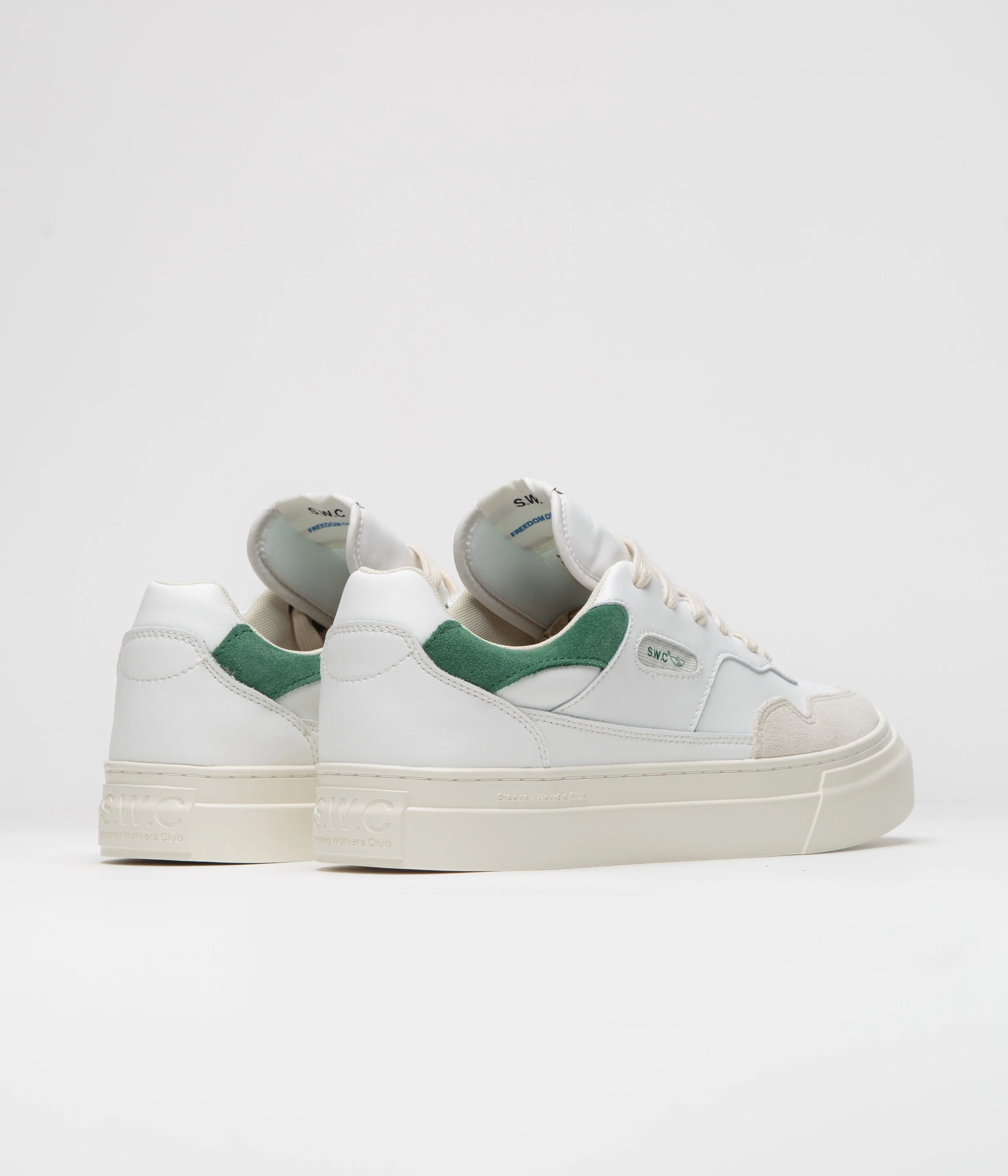 Stepney Workers Club Pearl Shoes - White / Green - Image 4