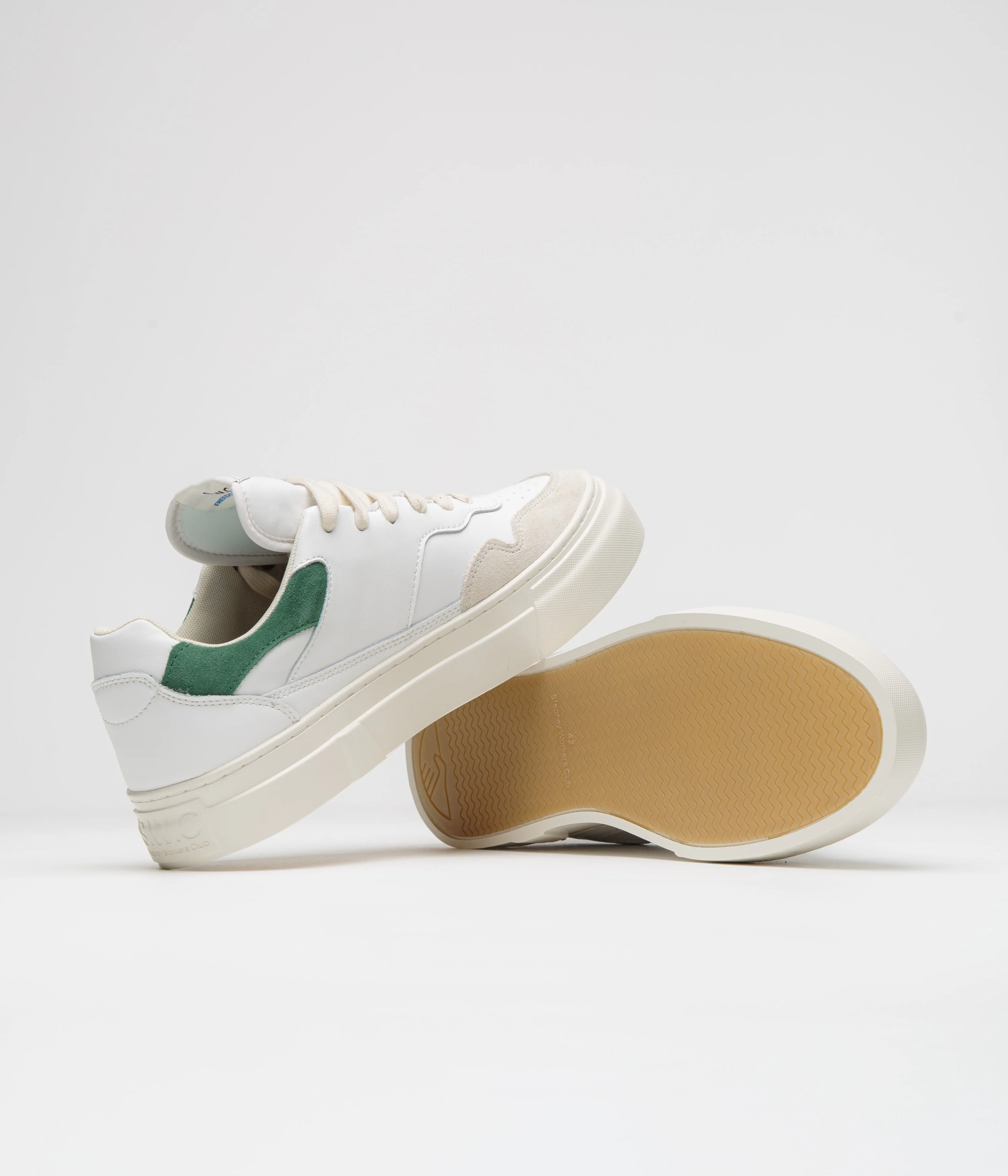 Stepney Workers Club Pearl Shoes - White / Green - Image 5