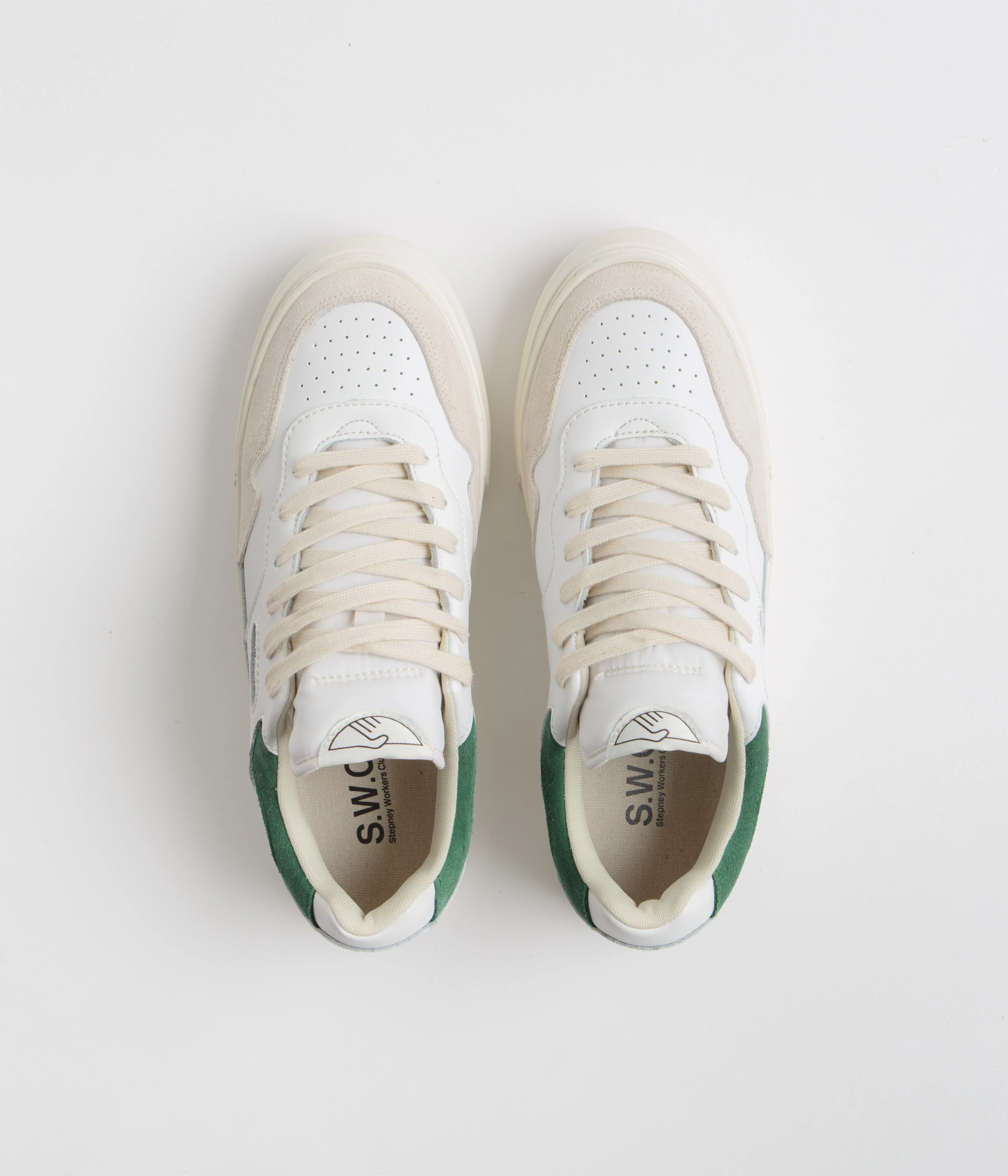 Stepney Workers Club Pearl Shoes - White / Green - Image 7