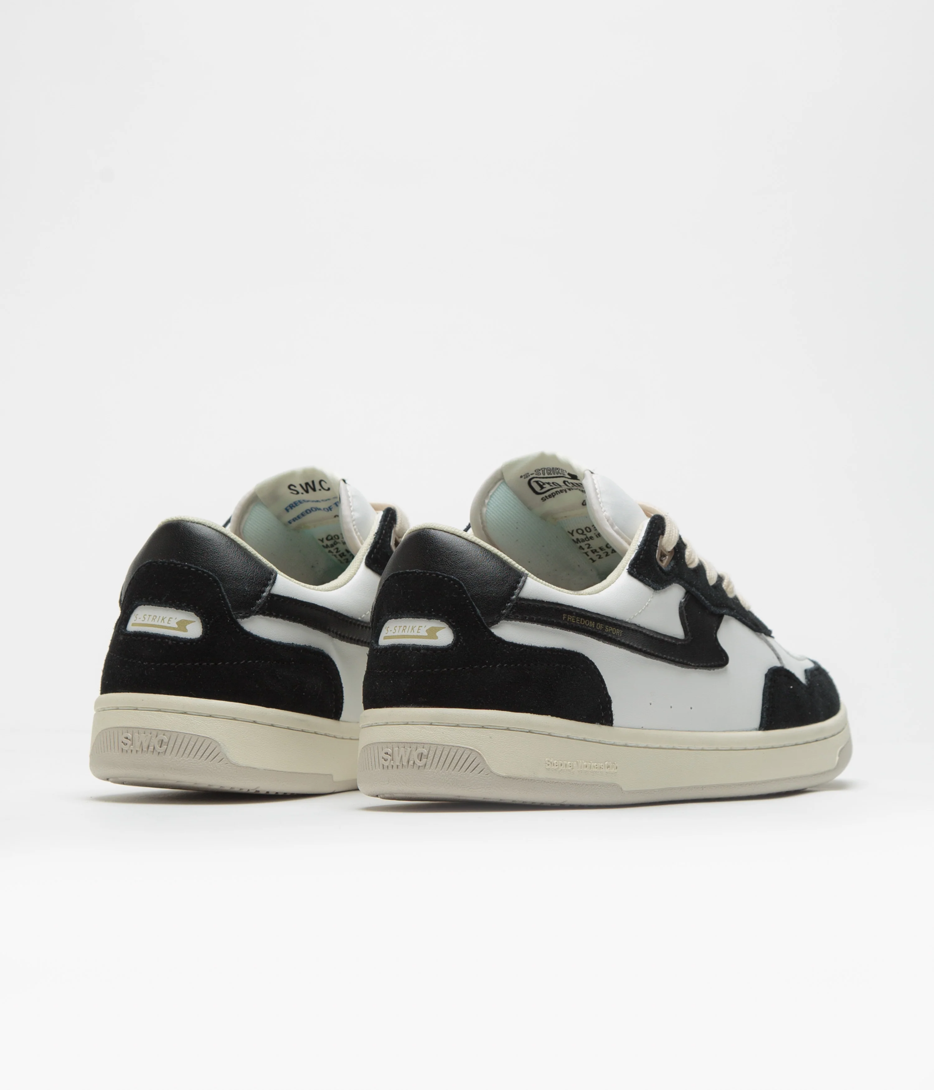 Stepney Workers Club Pro Cup 01 S-Strike Leather Shoes - Black White - Image 5