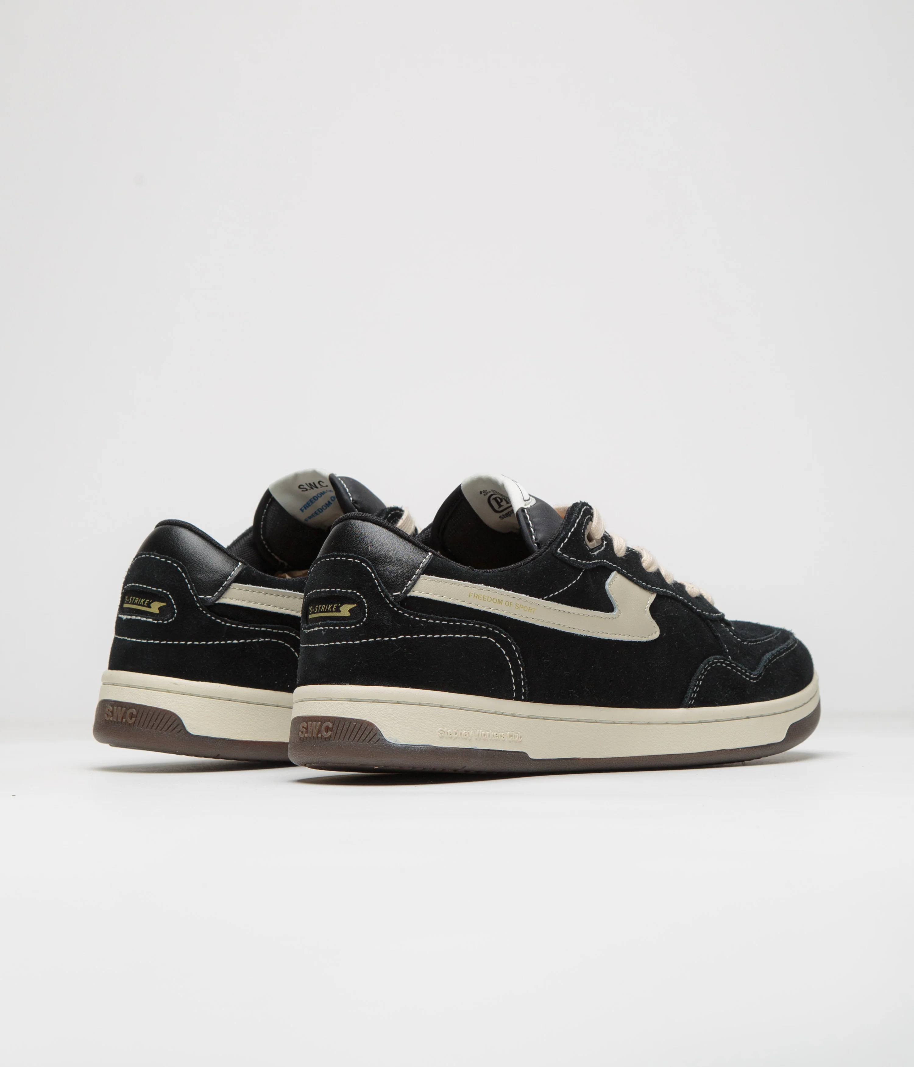 Stepney Workers Club Pro Cup 01 S-Strike Suede Shoes - Black / White - Image 4