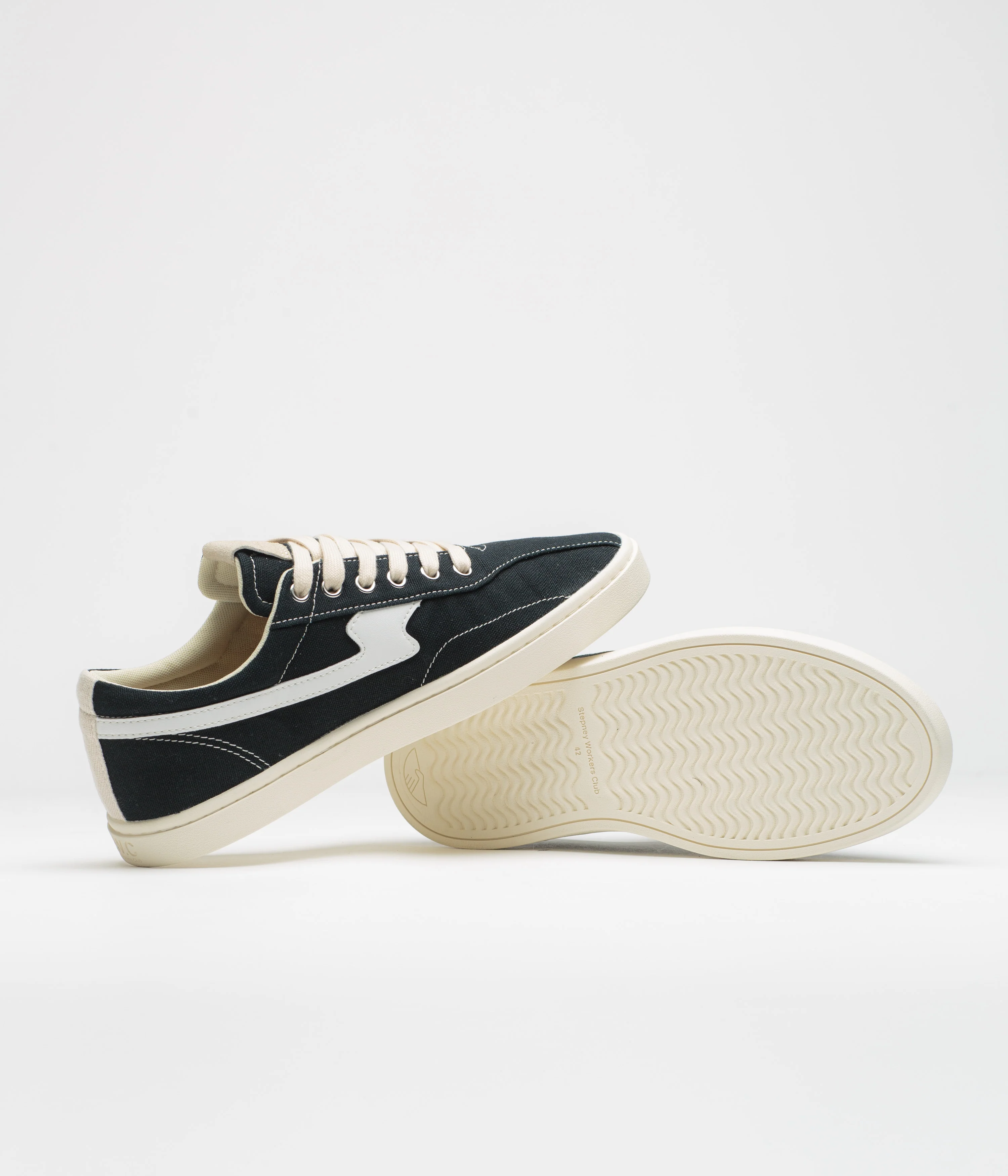 Stepney Workers Club Surma S-Strike Canvas Shoes - Black / White - Image 5