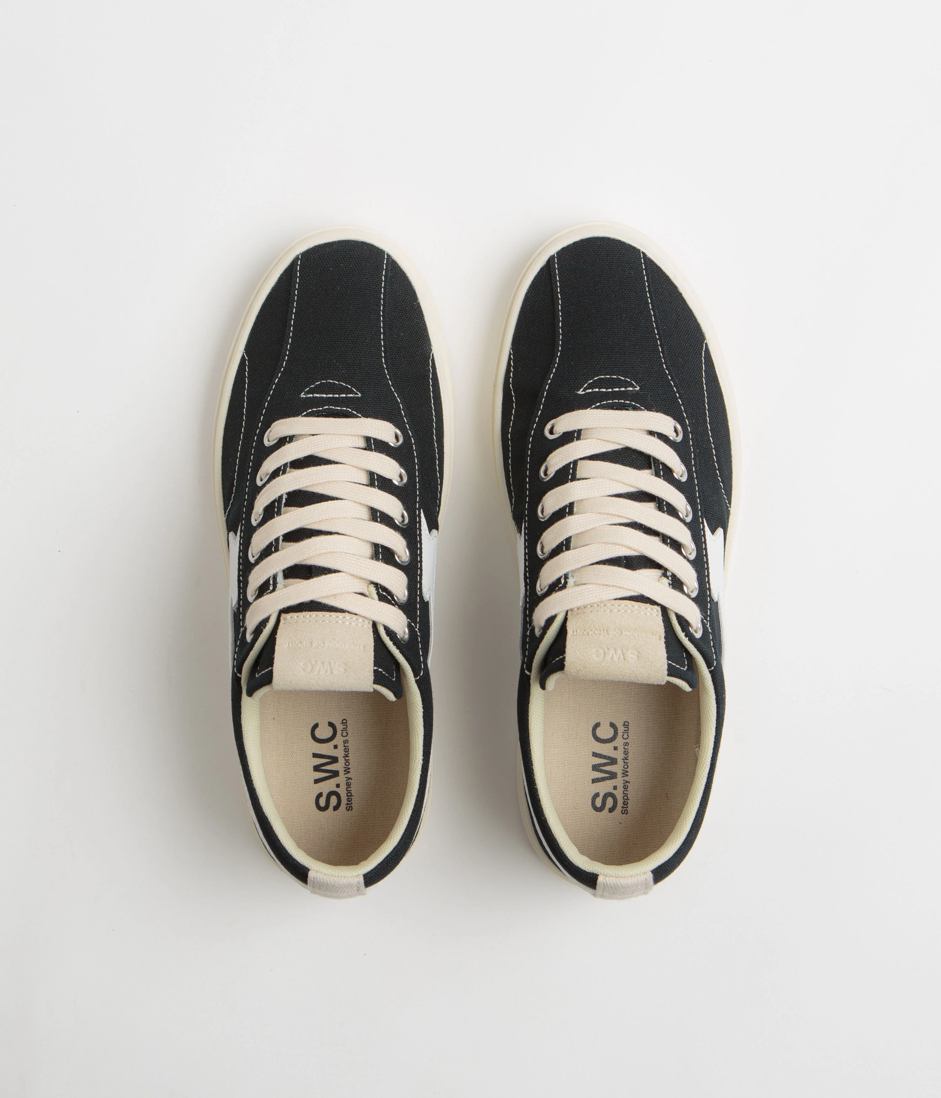 Stepney Workers Club Surma S-Strike Canvas Shoes - Black / White - Image 7
