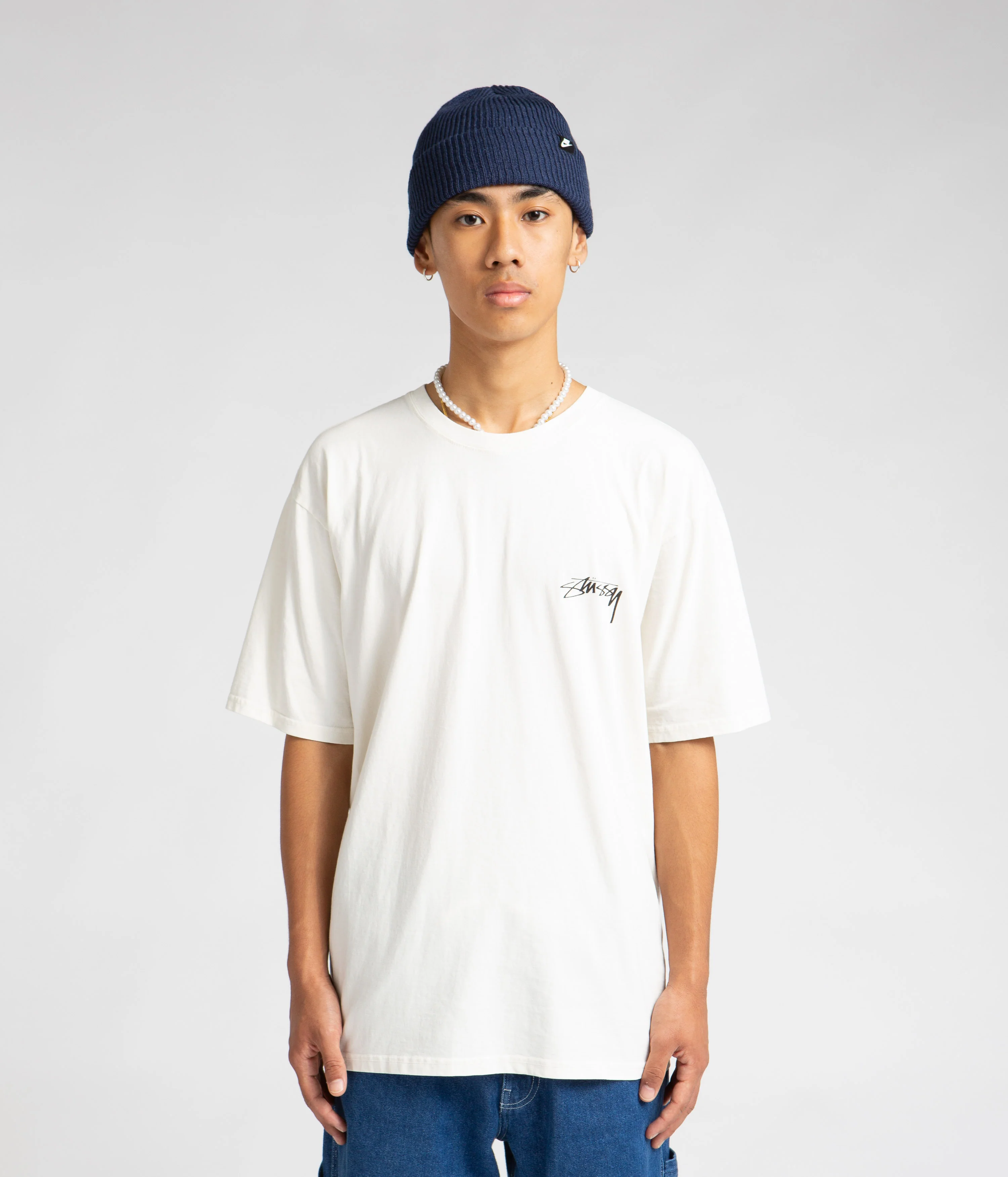 Stussy 100% Pigment Dyed T-Shirt - Natural