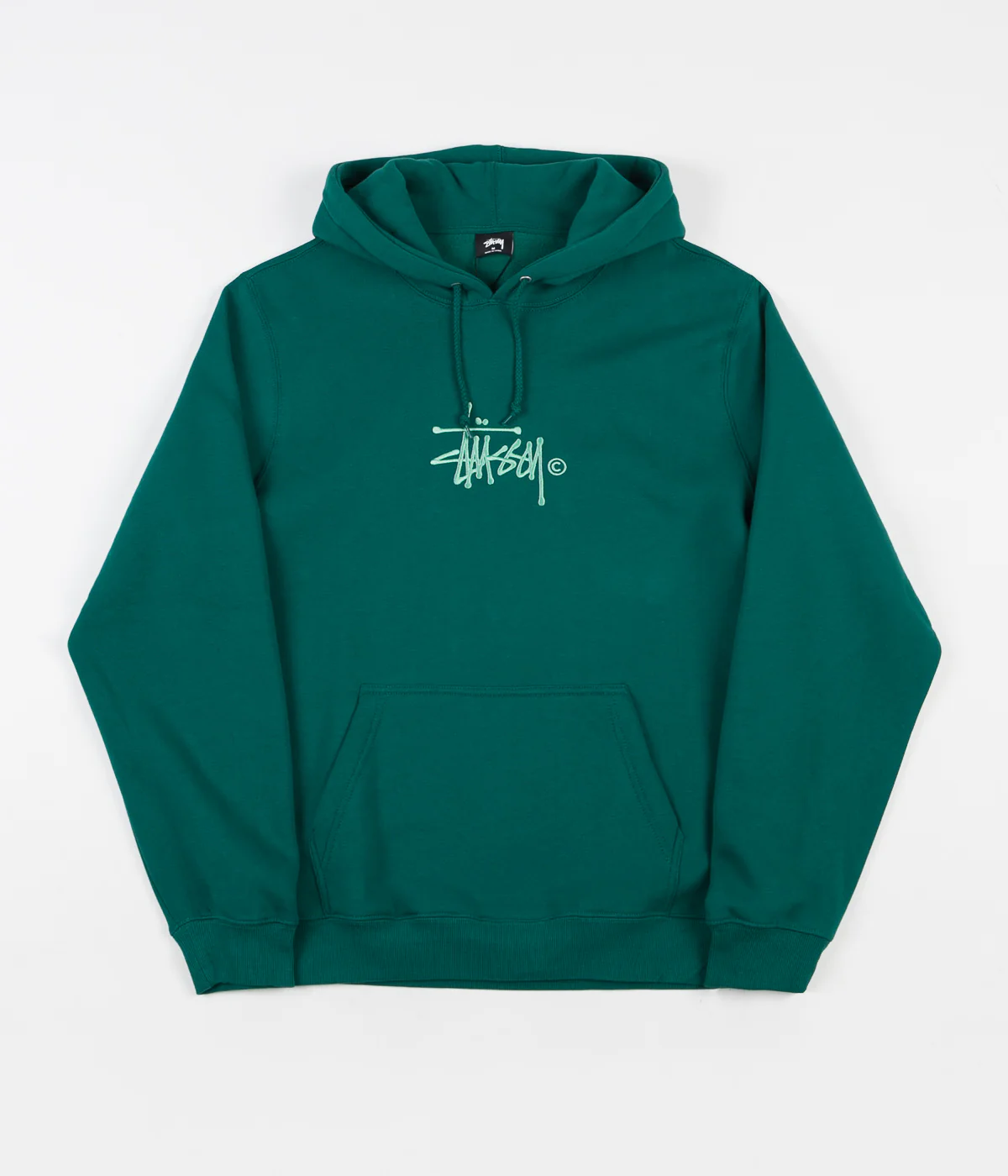Stussy Basic Copyright Applique Hoodie - Green