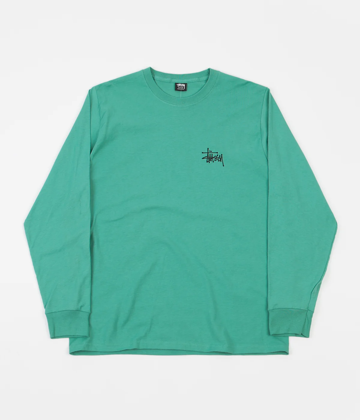 Stussy Basic Long Sleeve T-Shirt - Green - Image 2