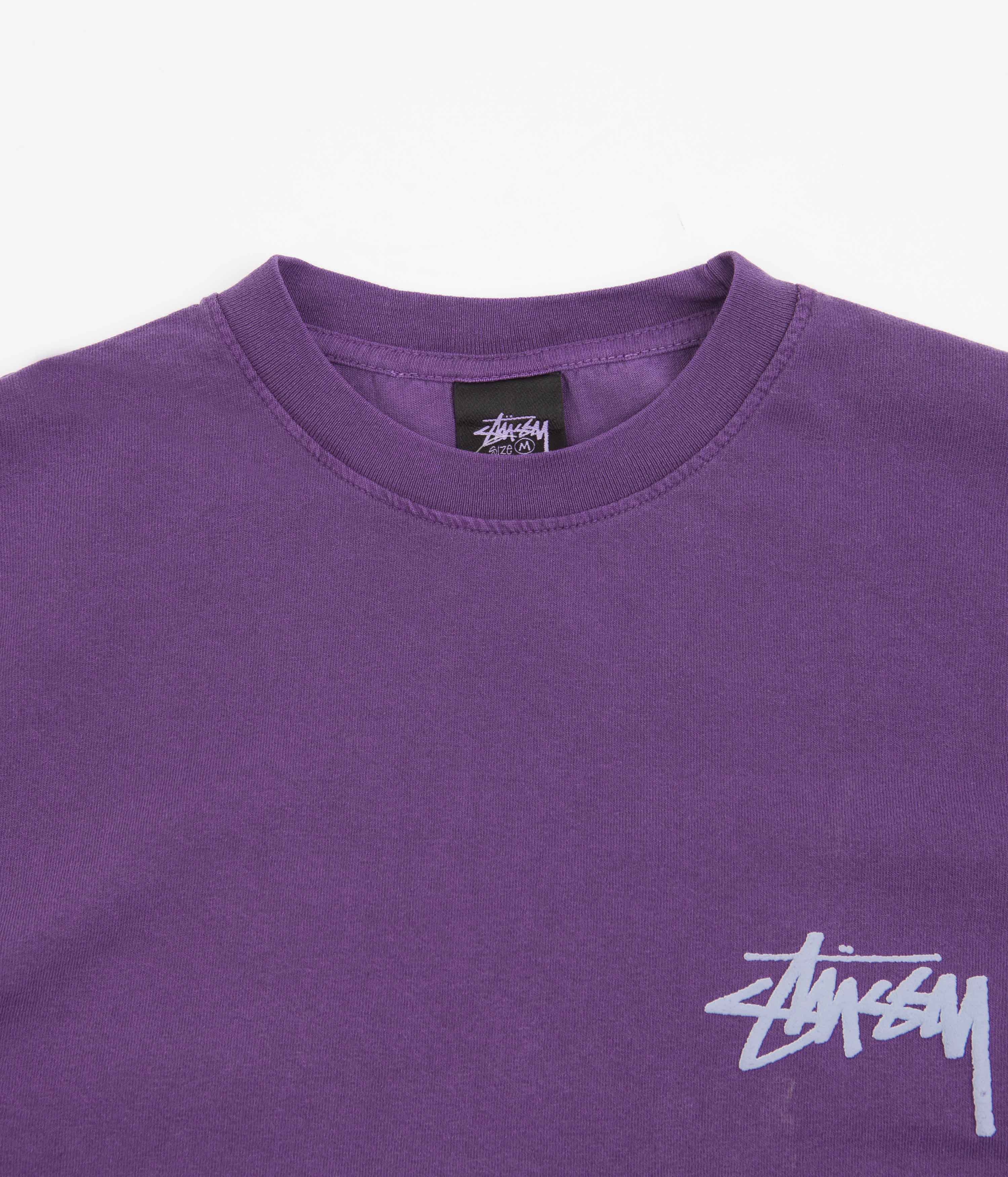 Stussy Big League Pigment Dyed T-Shirt - Purple - Image 3