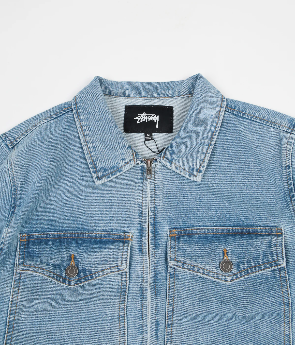 Stussy Denim Garage Jacket - Light Blue - Image 4