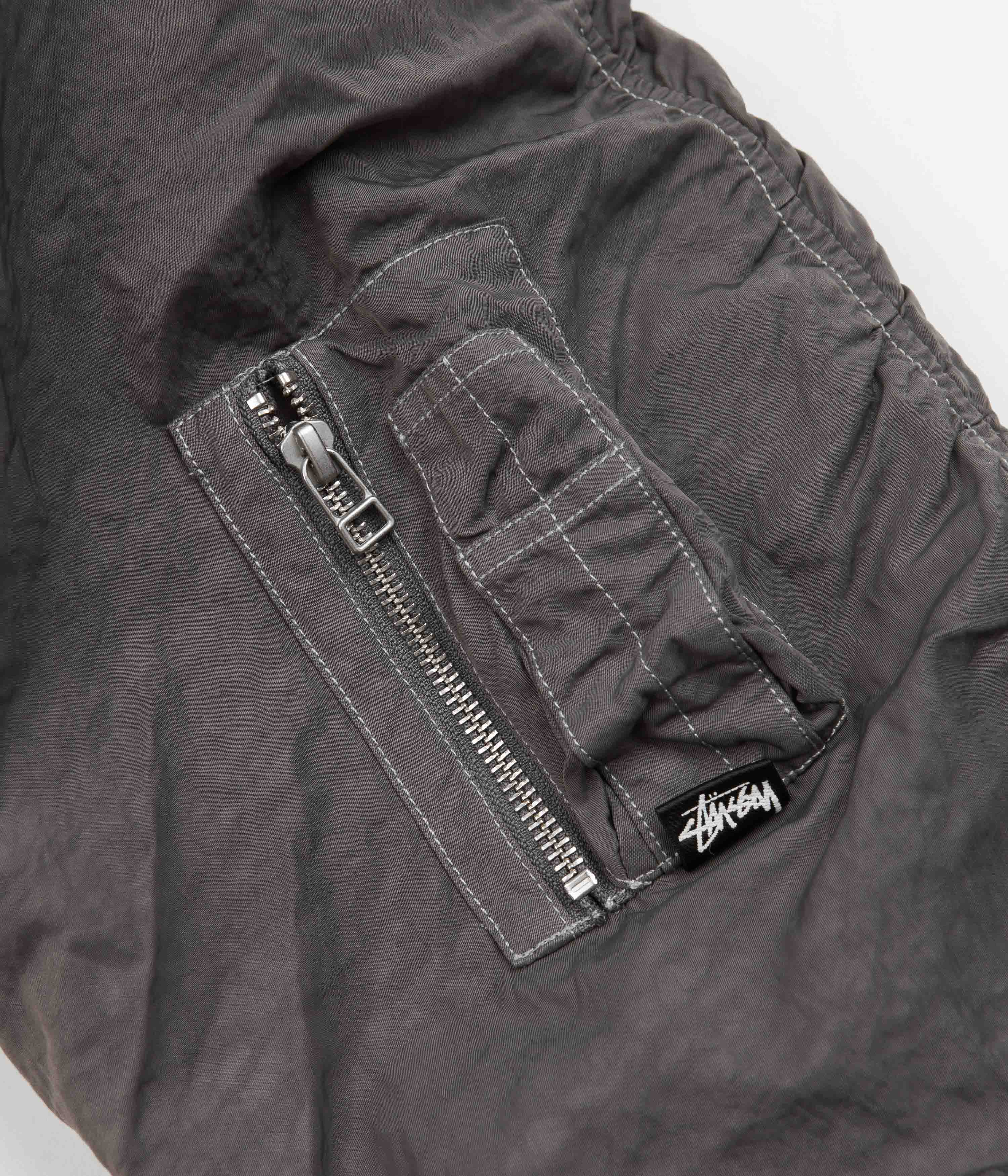 Stussy Dyed Nylon Bomber Jacket - Charcoal - Image 4