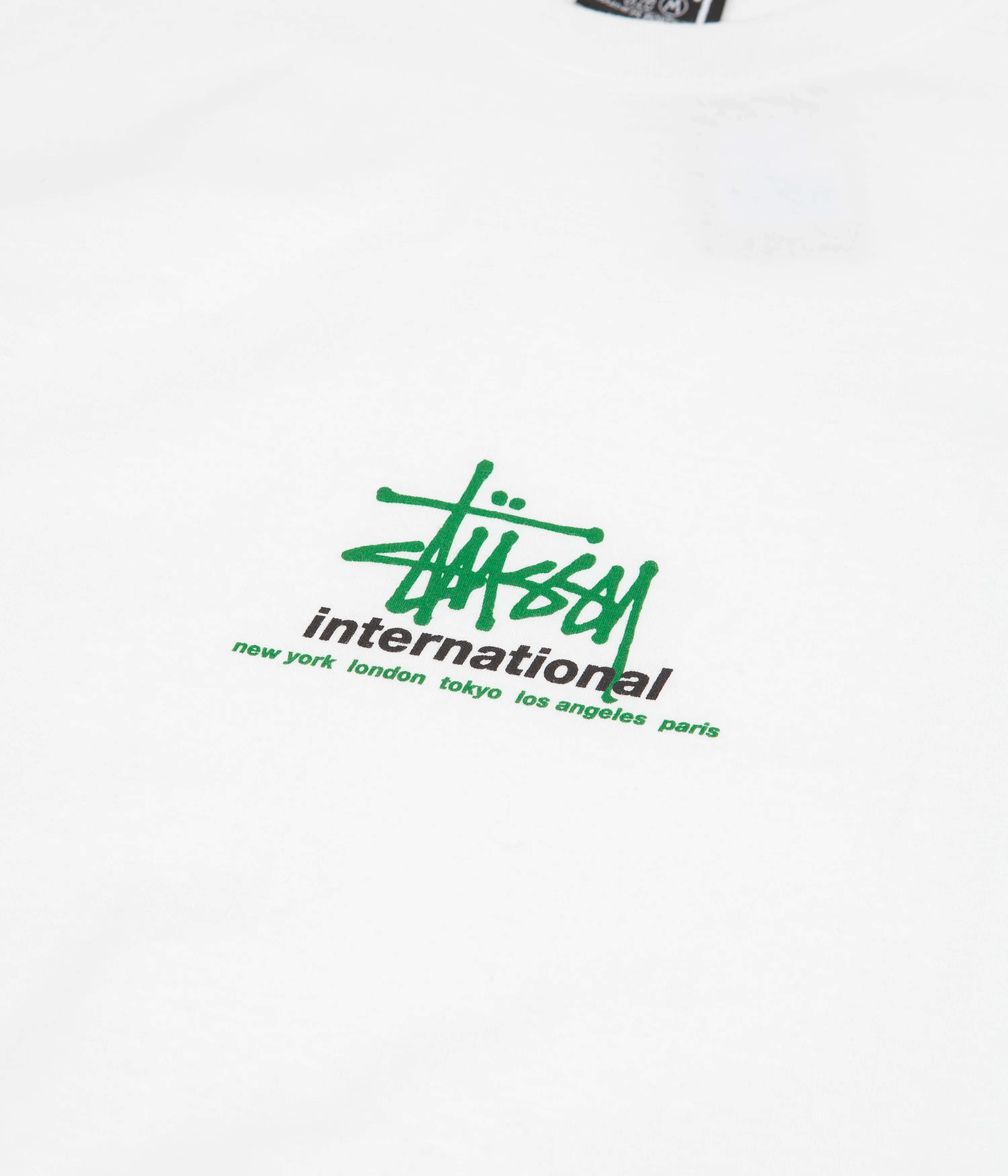 Stussy International T-Shirt - White / Green - Image 2