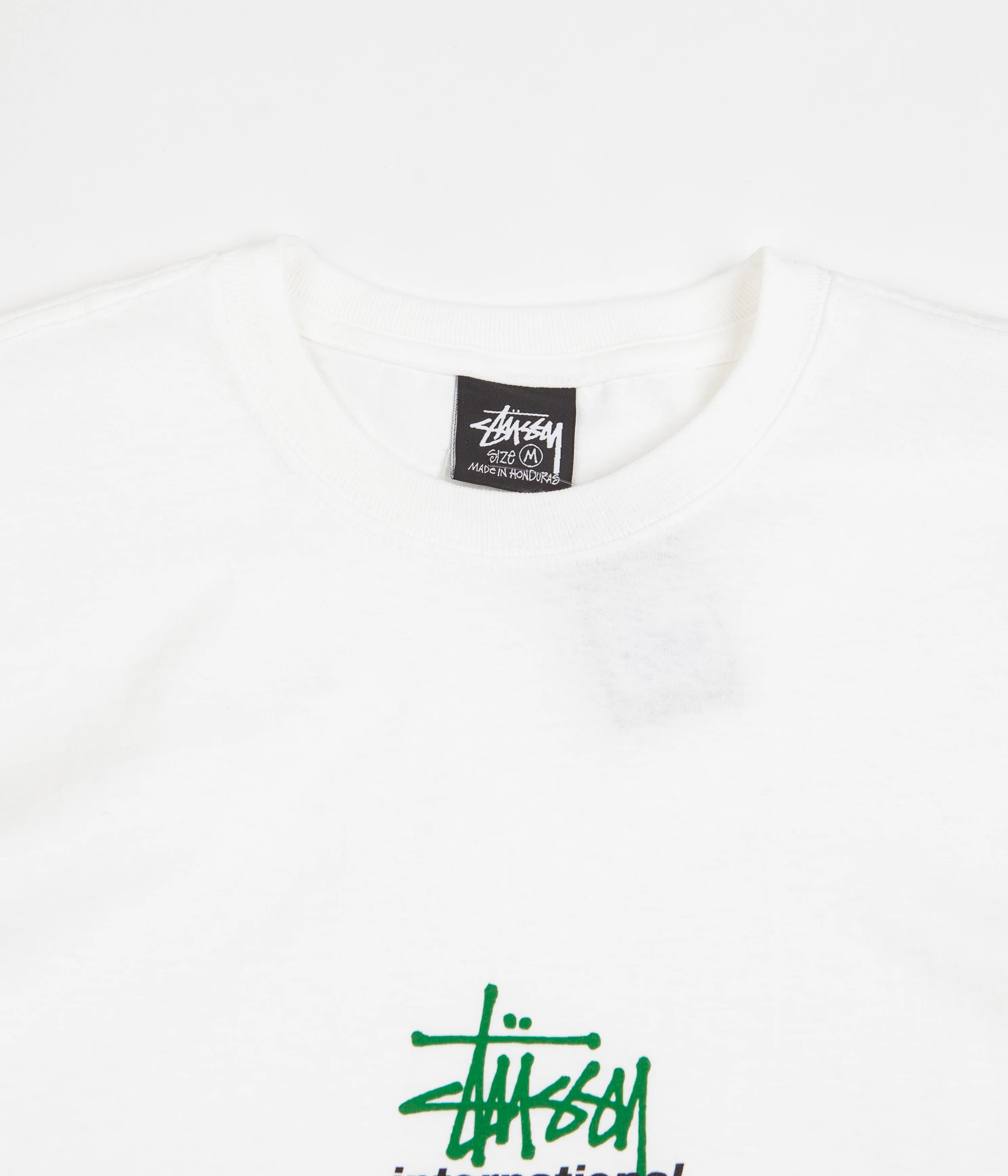 Stussy International T-Shirt - White / Green - Image 3