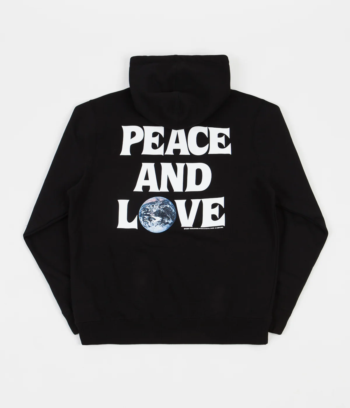 Stussy Peace & Love Hoodie - Black - Image 2