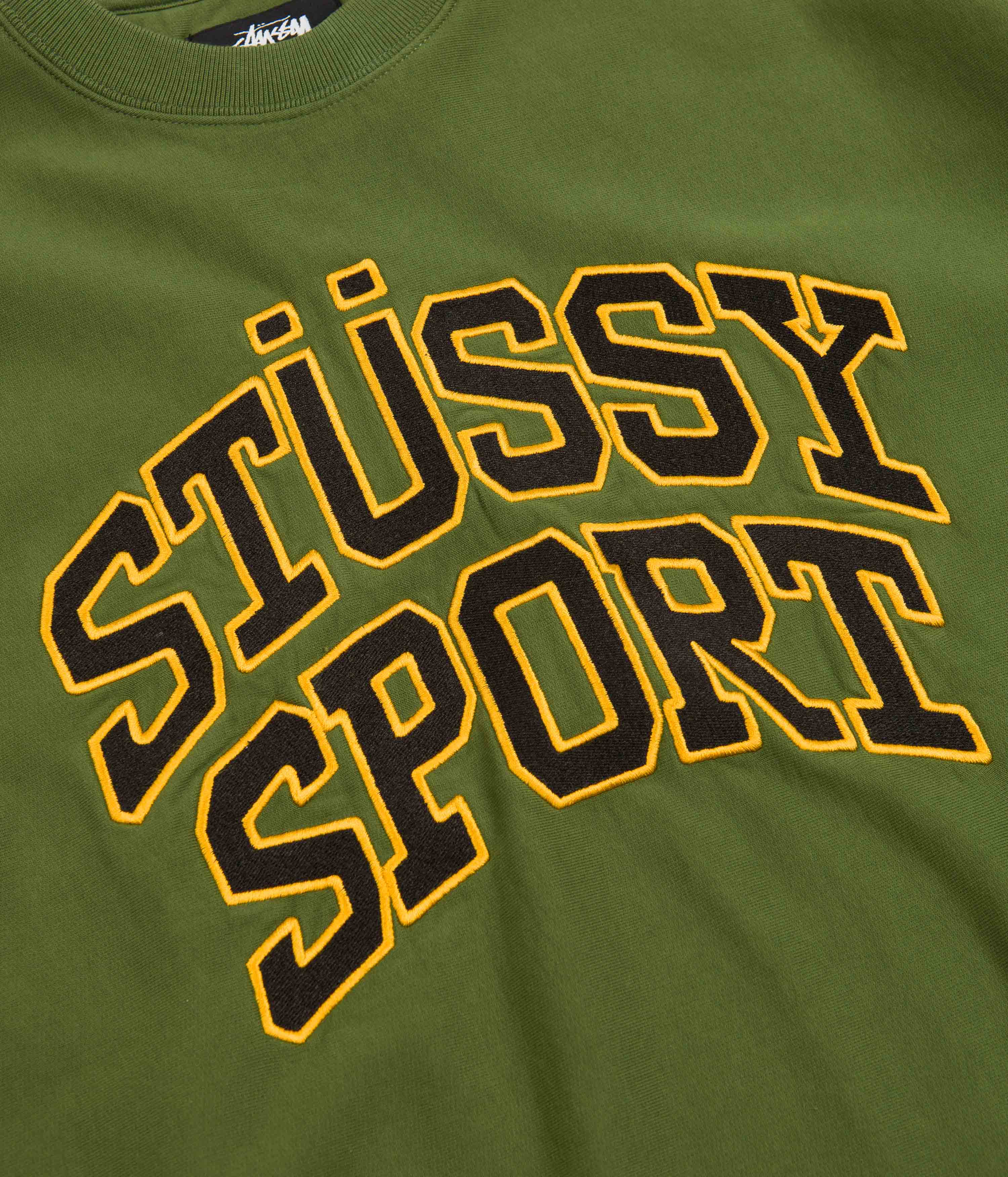 Stussy Relaxed Oversized Crewneck Sweatshirt - Green - Image 3