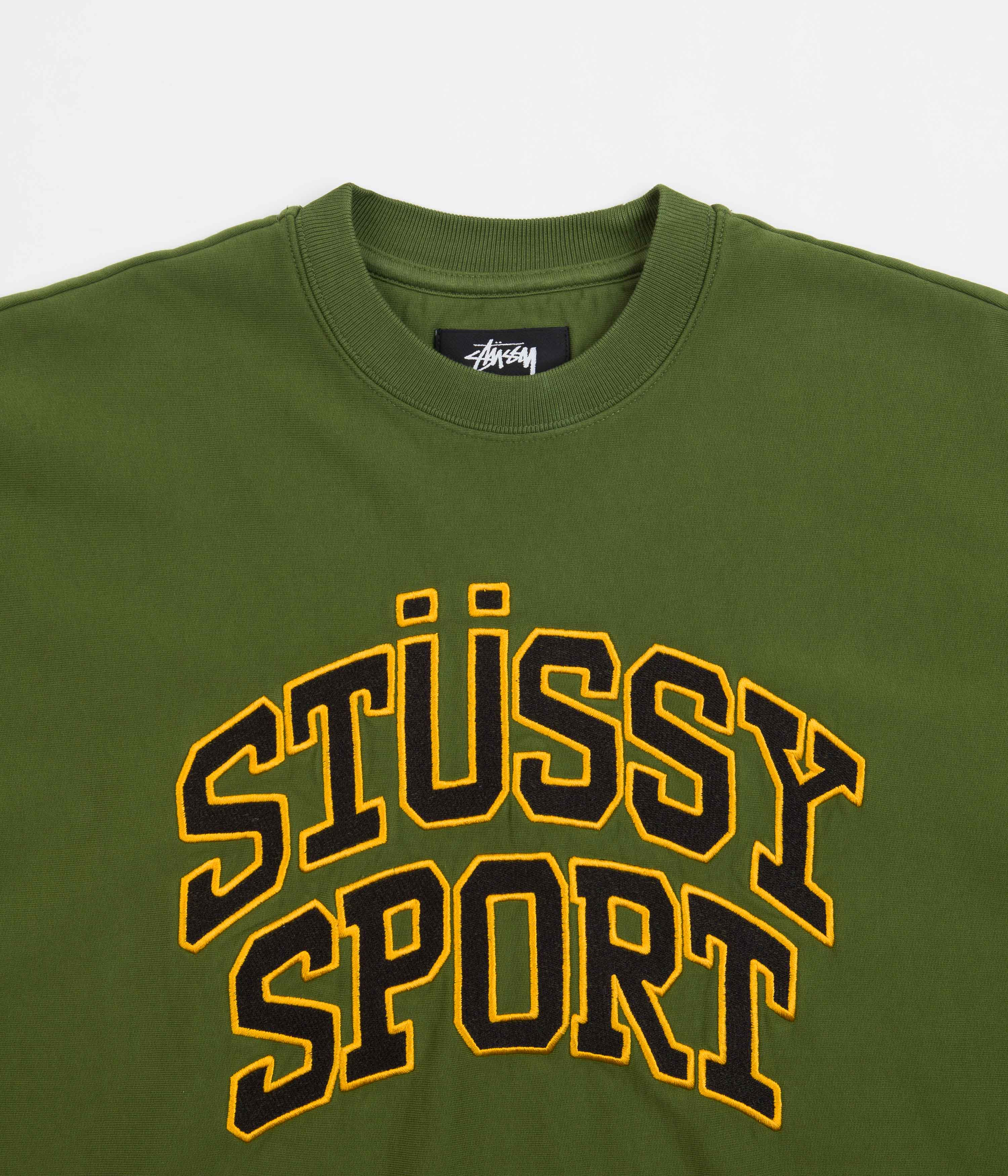 Stussy Relaxed Oversized Crewneck Sweatshirt - Green - Image 4
