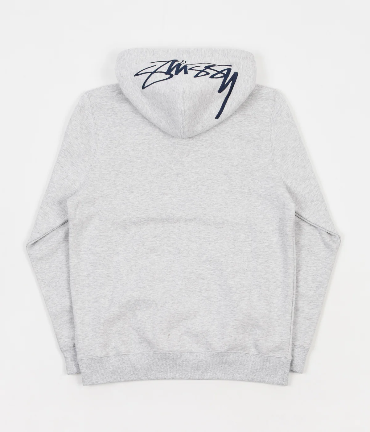 Stussy Smooth Stock Applique Hoodie - Grey Heather