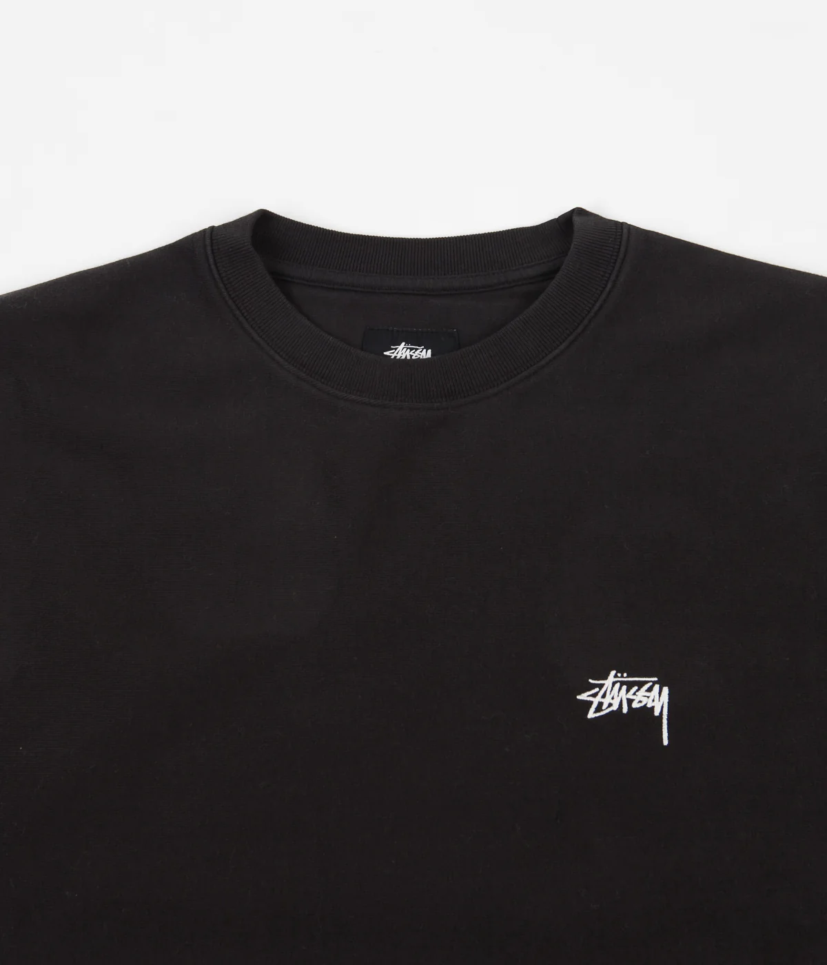 Stussy Stock Logo Crewneck Sweatshirt - Black - Image 3