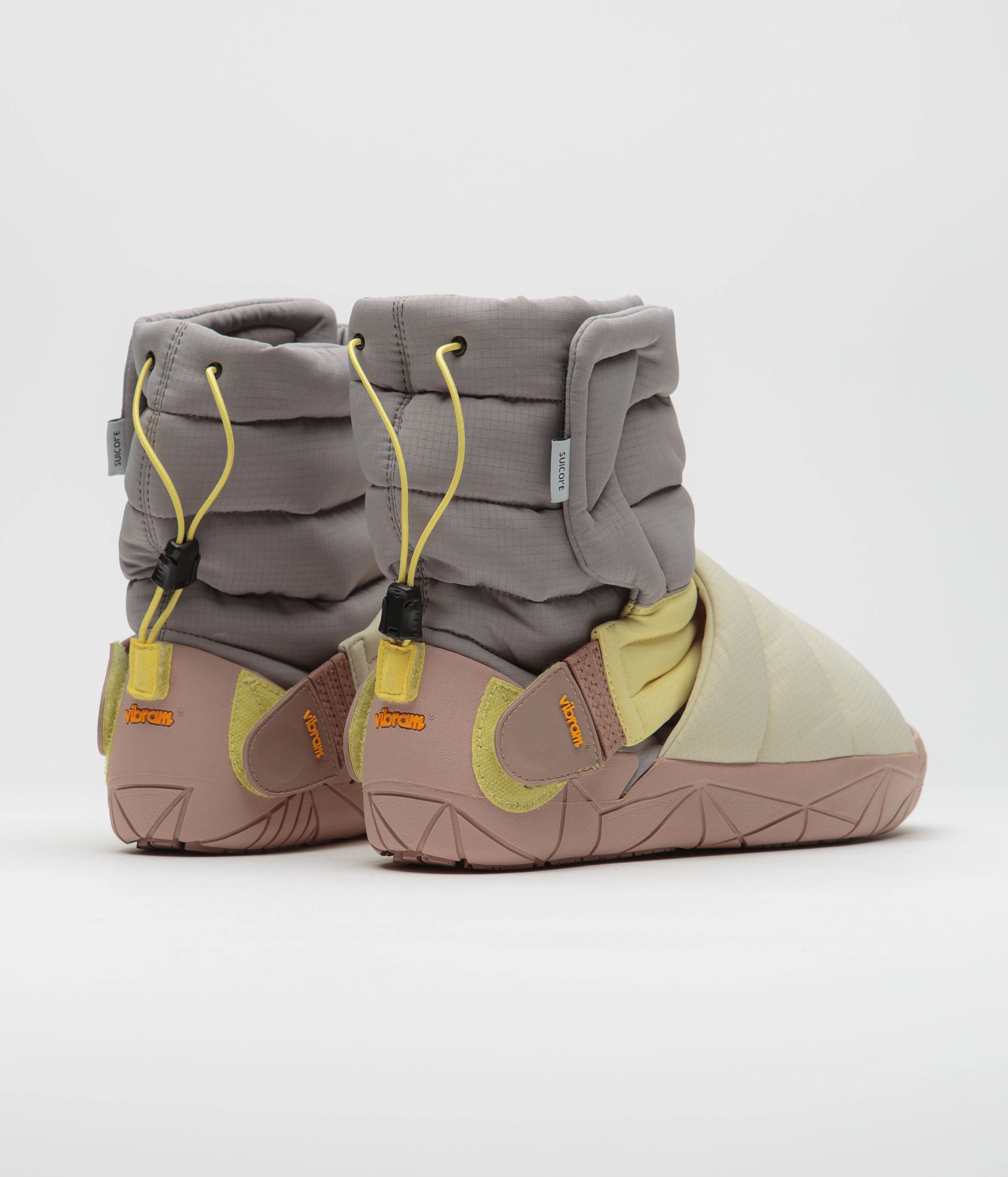 Suicoke Futon Hi Shoes - Grey Lemon - Image 3